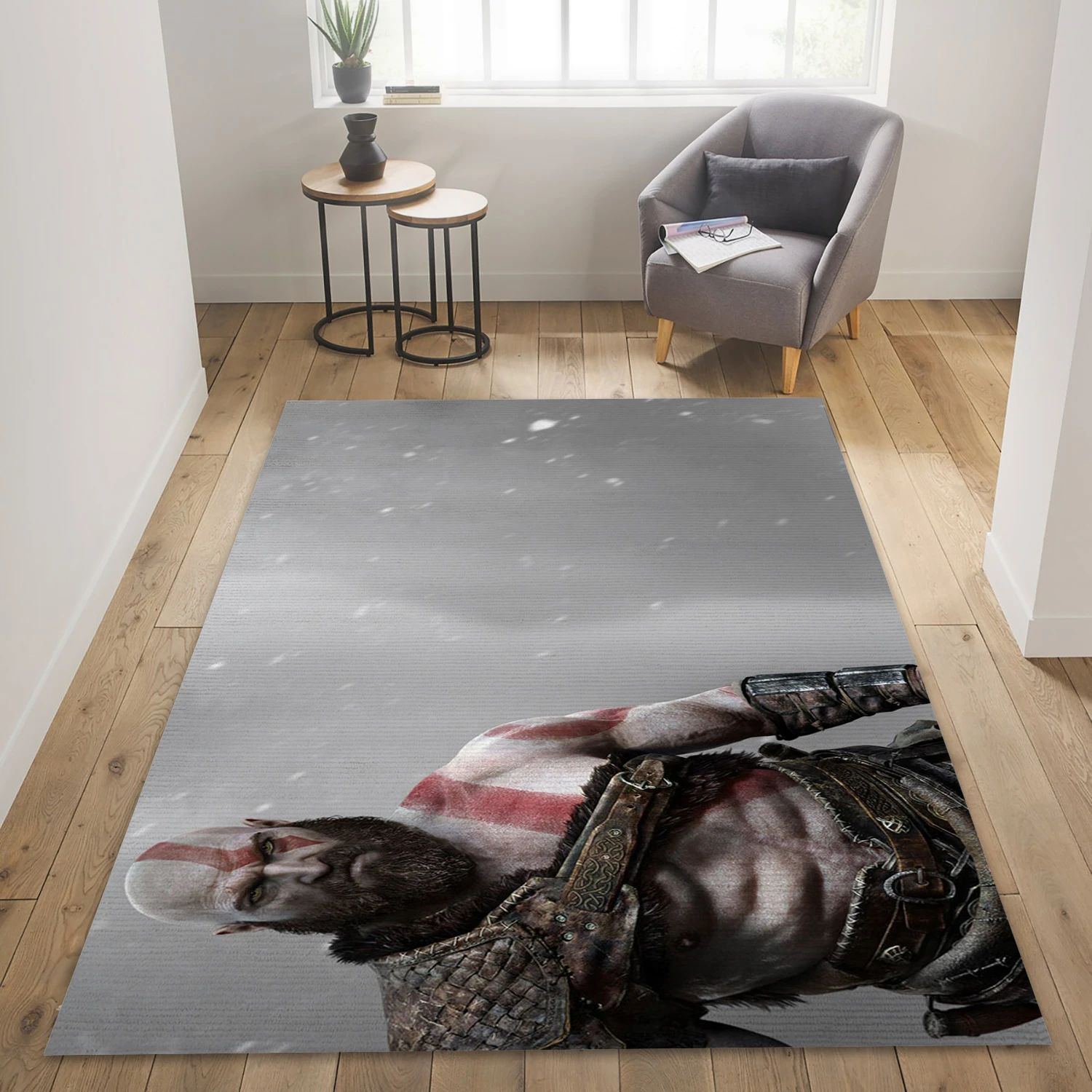 Kratos God Of War Video Game Area Rug Area, Bedroom Rug - Christmas Gift Decor - Indoor Outdoor Rugs 3