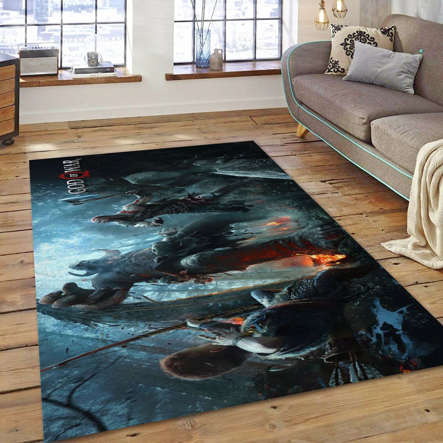 Kratos God Of War Game Area Rug Carpet, Area Rug - Christmas Gift Decor - Indoor Outdoor Rugs 2