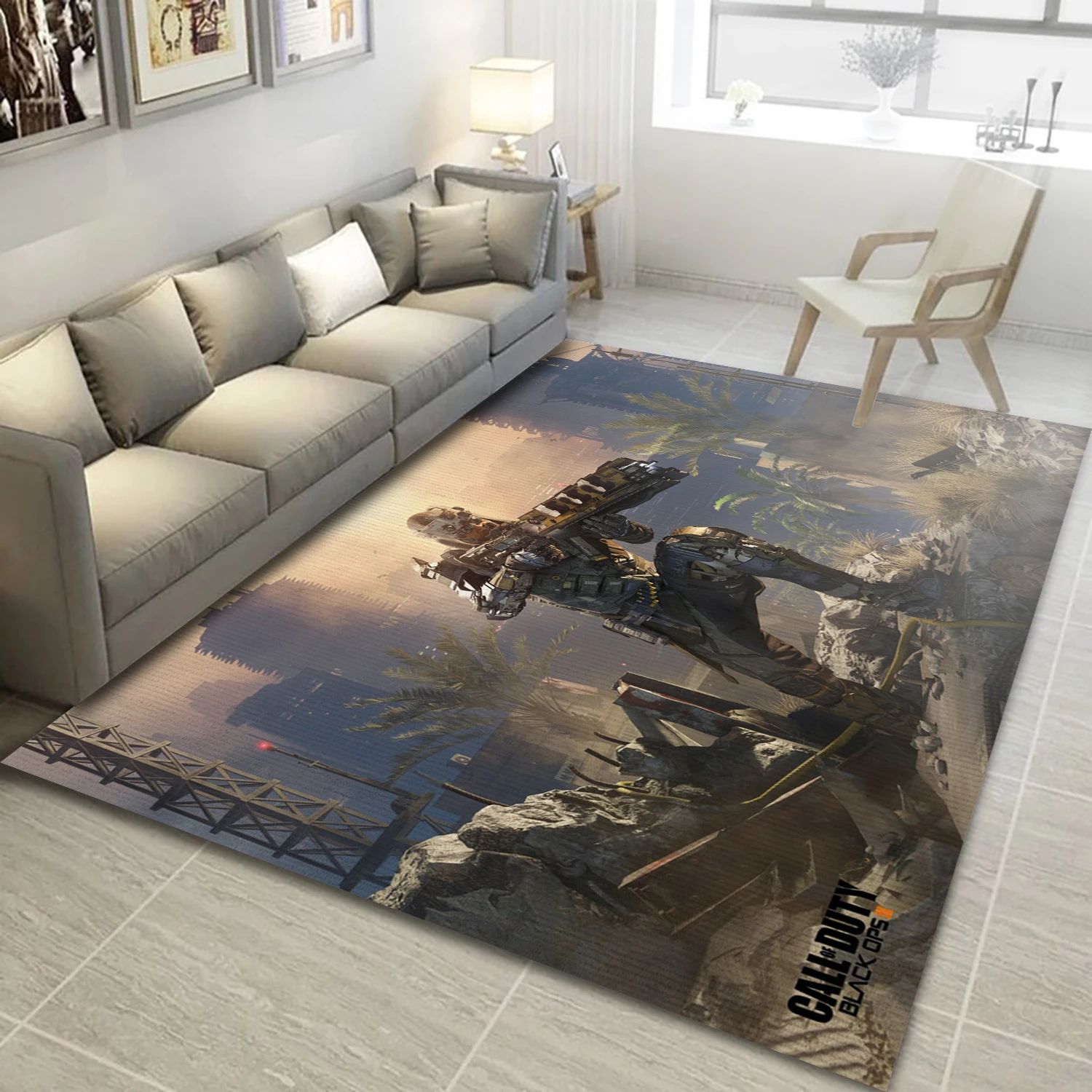 Call Of Duty Black Ops Iii Video Game Reangle Rug, Area Rug - Christmas Gift Decor - Indoor Outdoor Rugs 2