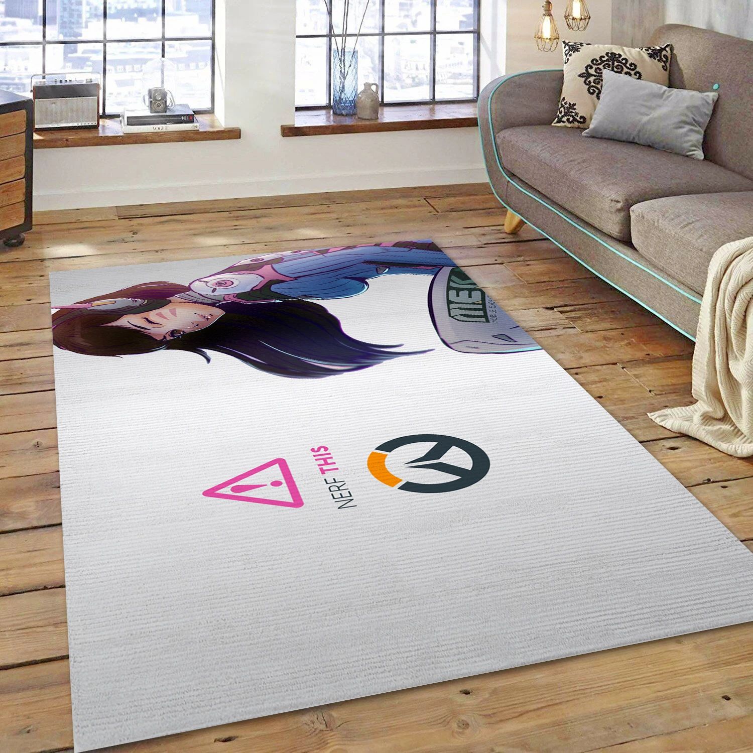 D Va Overwatch Game Area Rug Carpet, Bedroom Rug - Family Gift US Decor - Indoor Outdoor Rugs 1