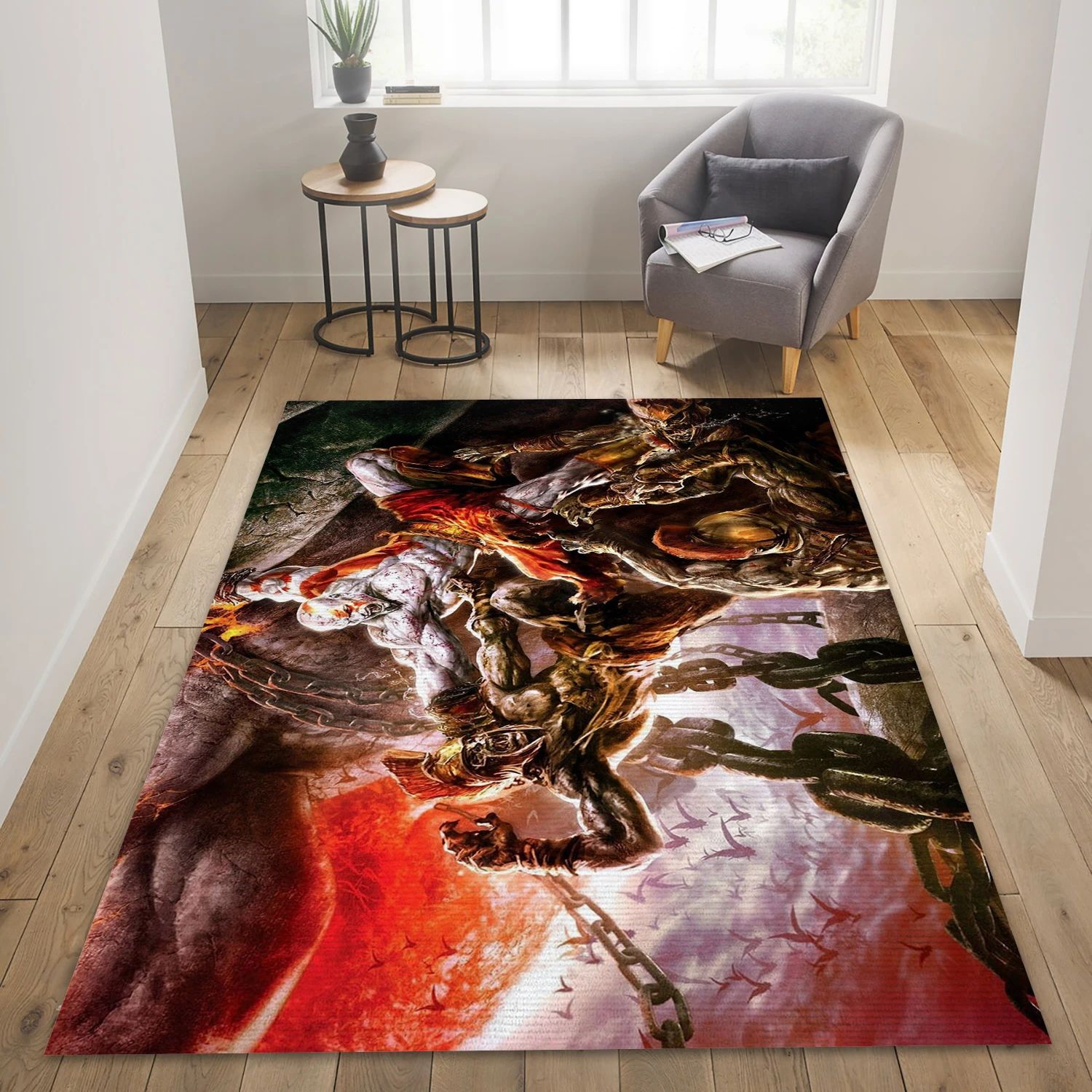 God Of War Video Game Area Rug Area, Living Room Rug - Christmas Gift Decor - Indoor Outdoor Rugs 3
