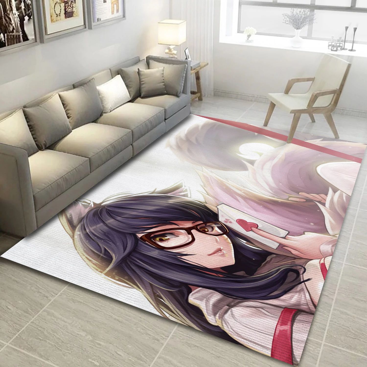 Ahri League Of Legends Game Area Rug Carpet, Living Room Rug - Family Gift US Decor - Indoor Outdoor Rugs 1