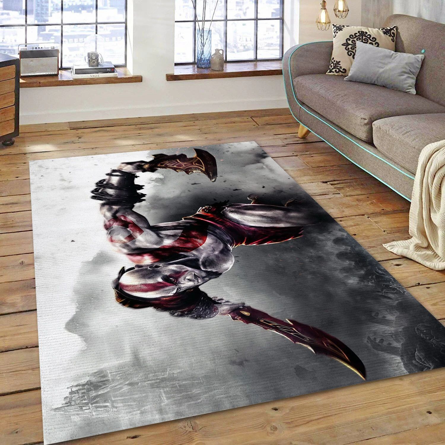 God Of War Video Game Area Rug For Christmas, Area Rug - Home Decor Floor Decor - Indoor Outdoor Rugs 2