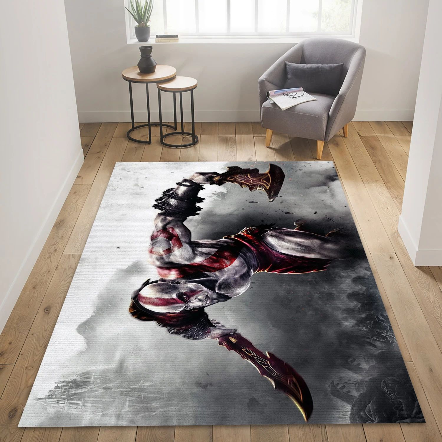 God Of War Video Game Area Rug For Christmas, Area Rug - Home Decor Floor Decor - Indoor Outdoor Rugs 1
