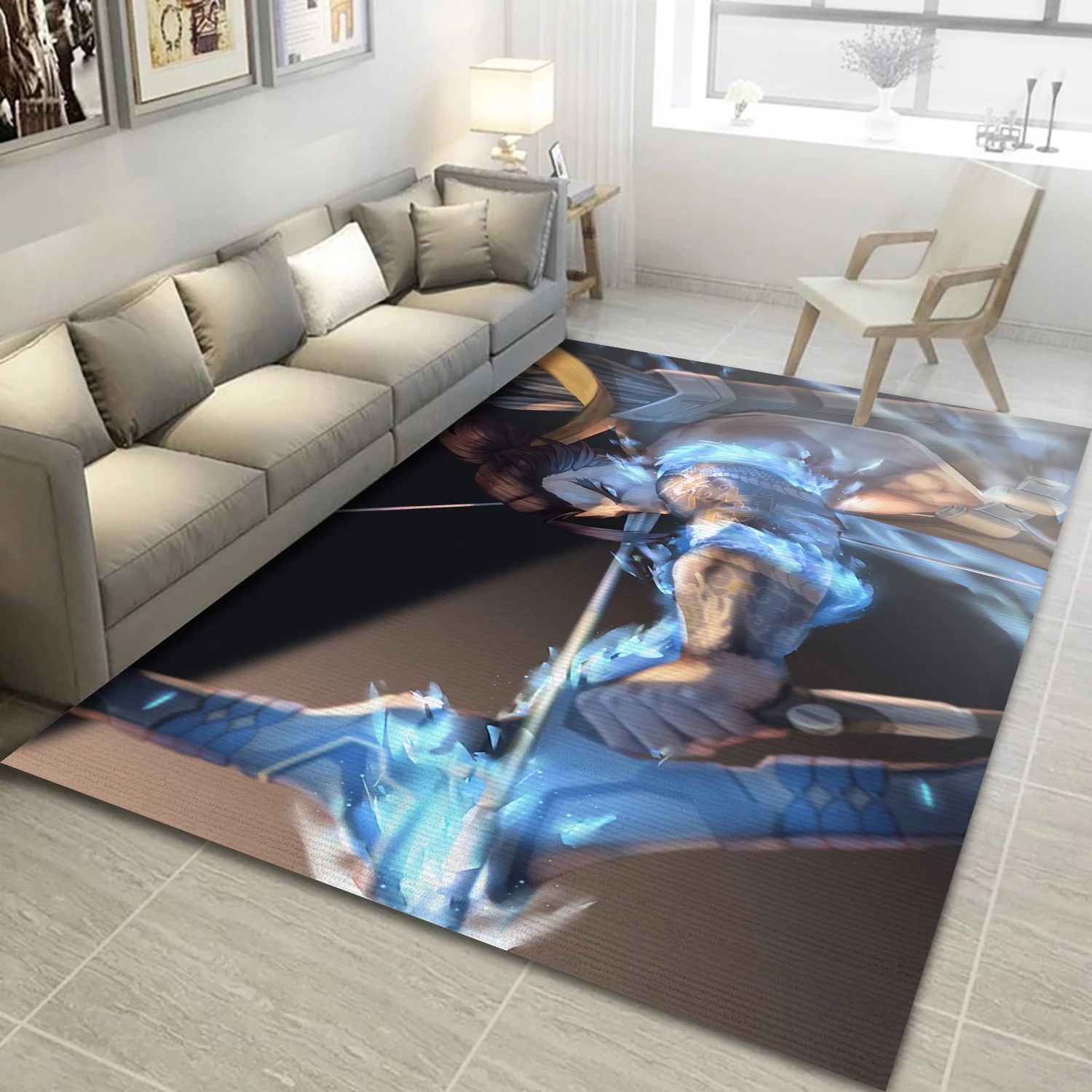 Hanzo Overwatch Gaming Area Rug, Living Room Rug - Family Gift US Decor - Indoor Outdoor Rugs 3