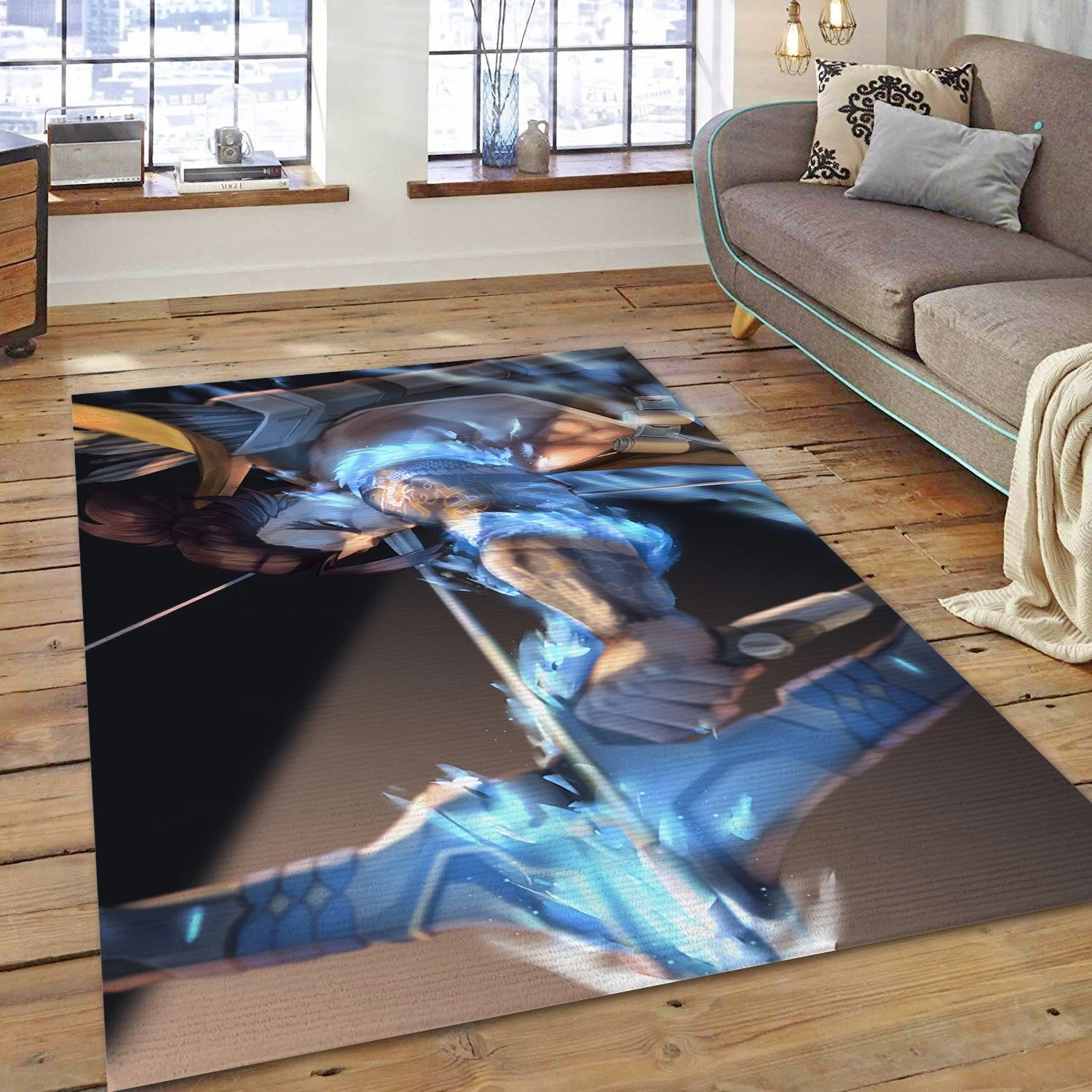 Hanzo Overwatch Gaming Area Rug, Living Room Rug - Family Gift US Decor - Indoor Outdoor Rugs 1