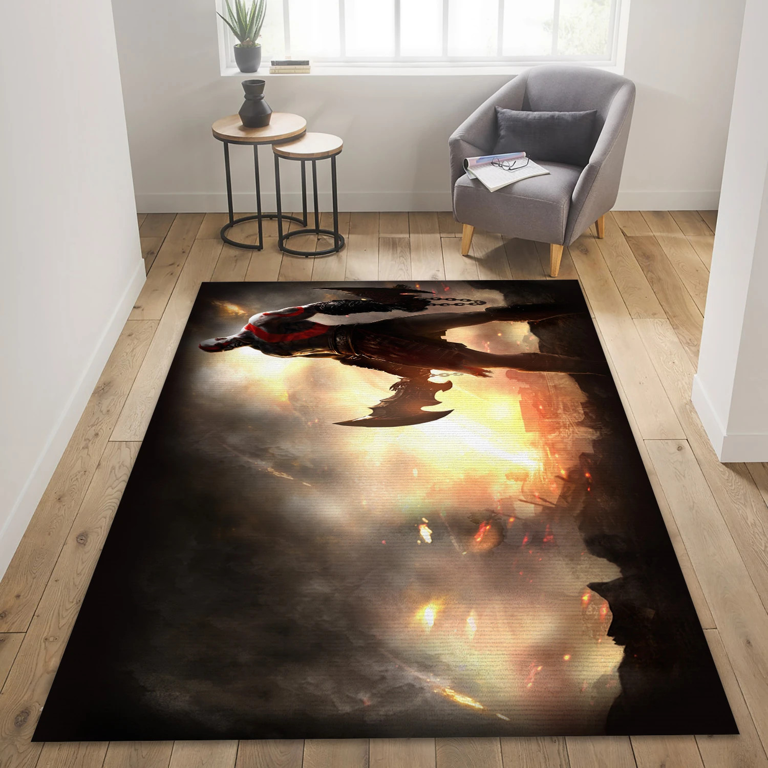 God Of War Video Game Area Rug For Christmas, Bedroom Rug - Christmas Gift Decor - Indoor Outdoor Rugs 3