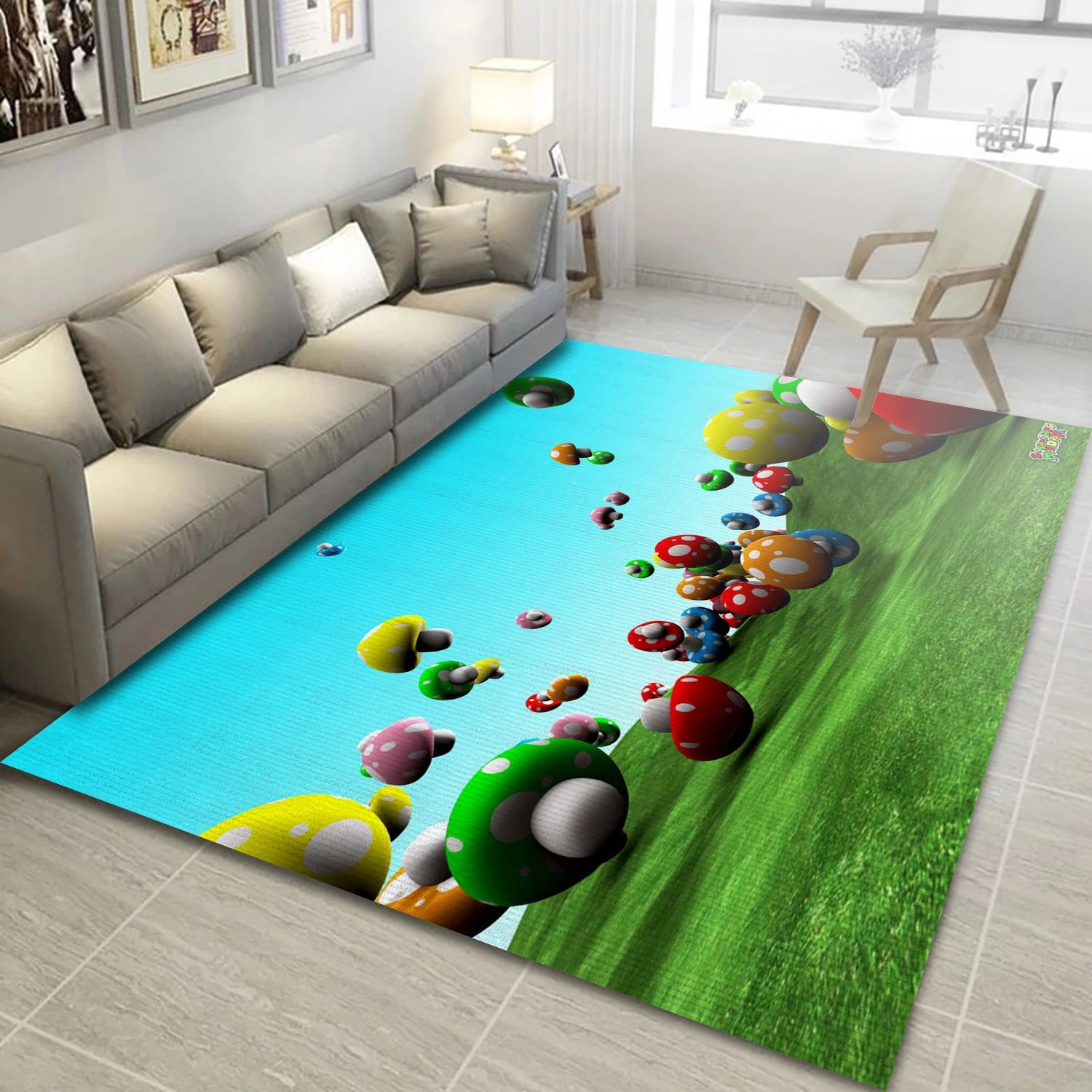 Mario Video Game Area Rug For Christmas, Bedroom Rug - Christmas Gift Decor - Indoor Outdoor Rugs 1