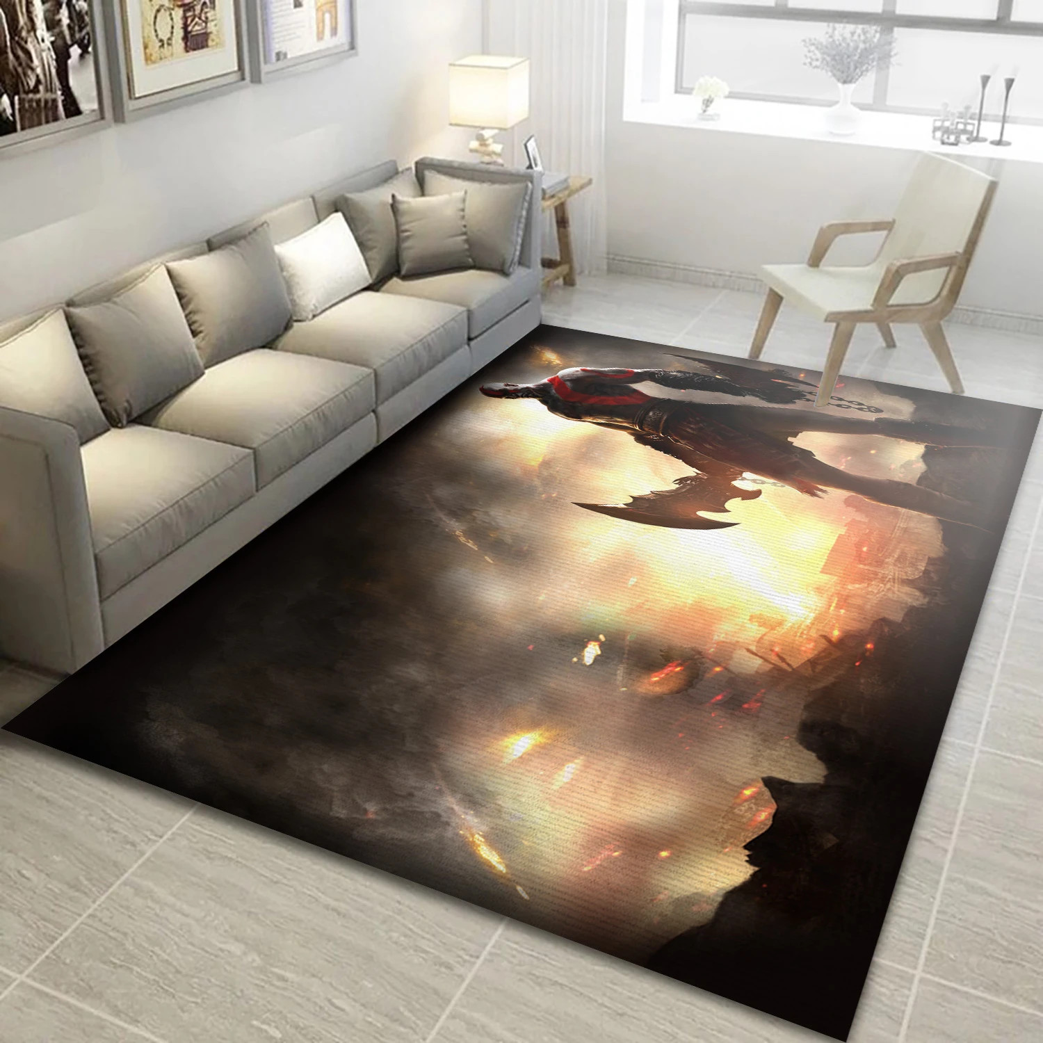 God Of War Video Game Area Rug For Christmas, Bedroom Rug - Christmas Gift Decor - Indoor Outdoor Rugs 2