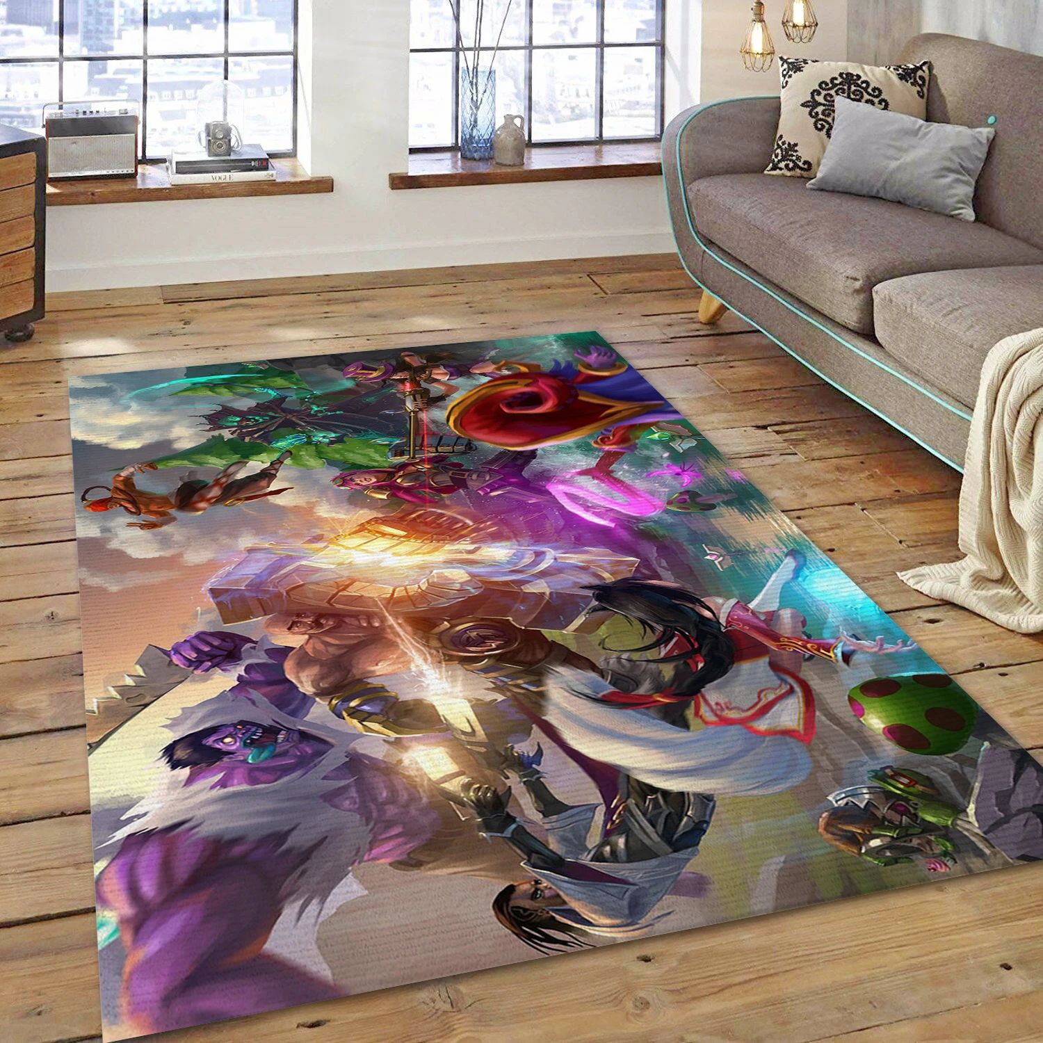 Lucian Lee Sin And Thresh League Of Legends Video Game Reangle Rug, Living Room Rug - US Decor - Indoor Outdoor Rugs 1