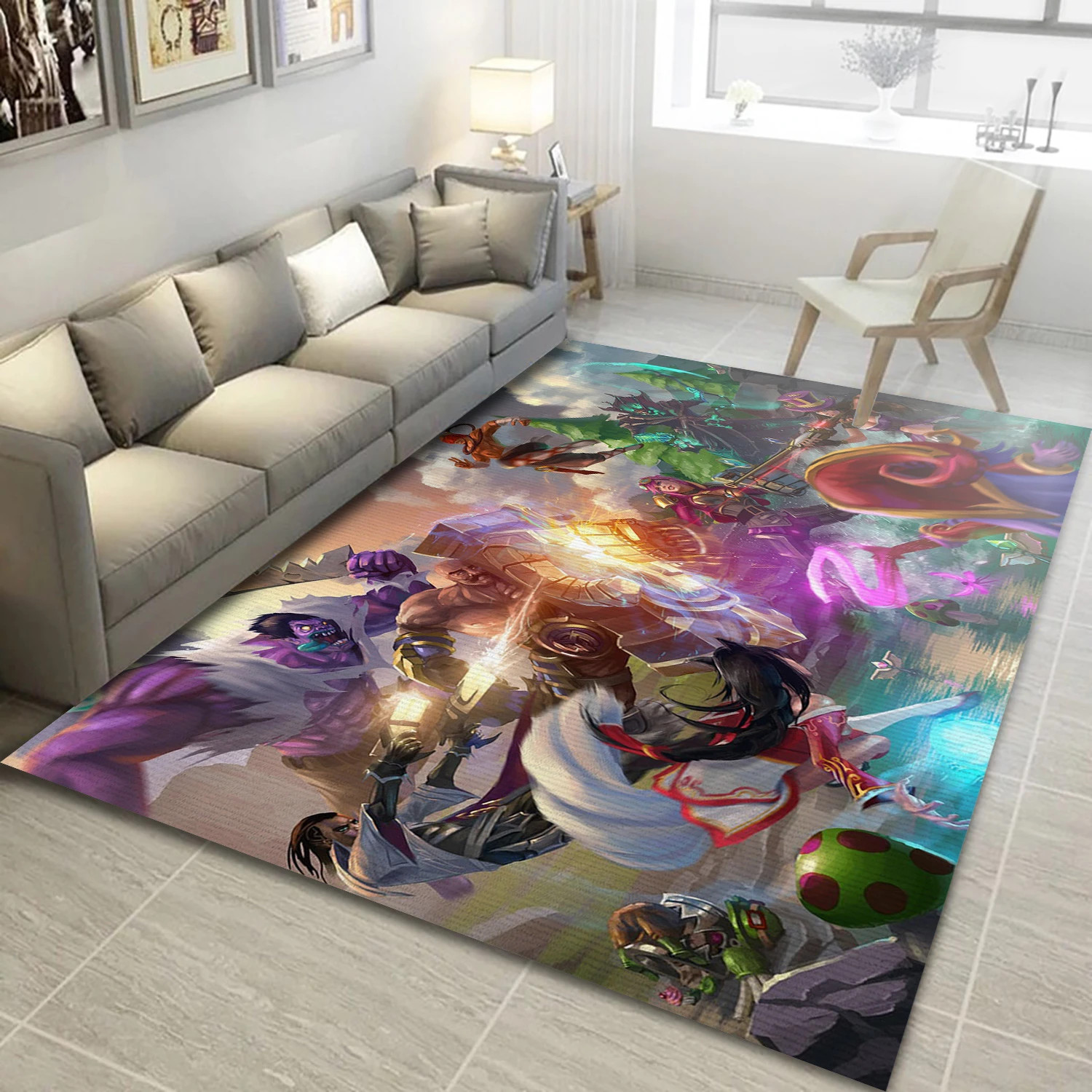 Lucian Lee Sin And Thresh League Of Legends Video Game Reangle Rug, Living Room Rug - US Decor - Indoor Outdoor Rugs 3