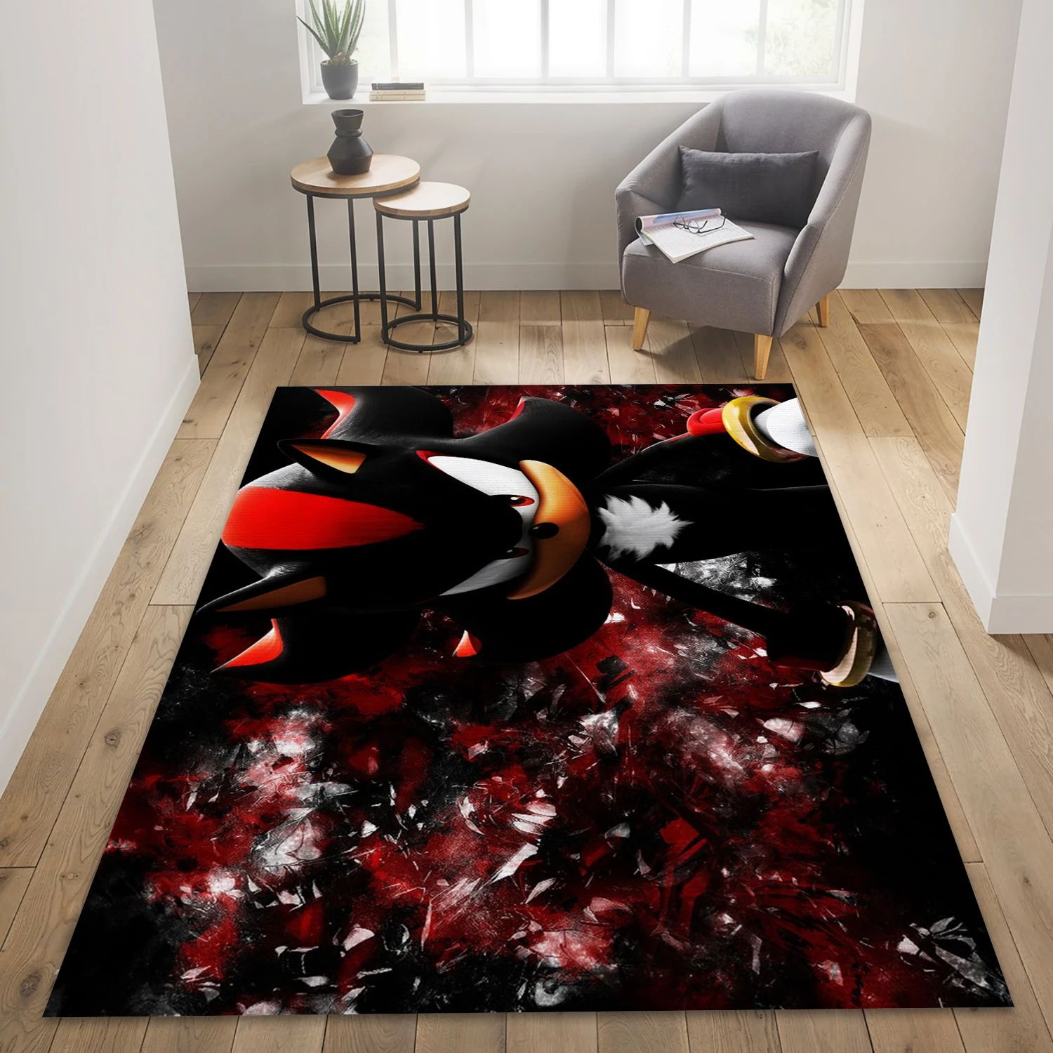 Shadow The Hedgehog Video Game Reangle Rug, Living Room Rug - Christmas Gift Decor - Indoor Outdoor Rugs 1