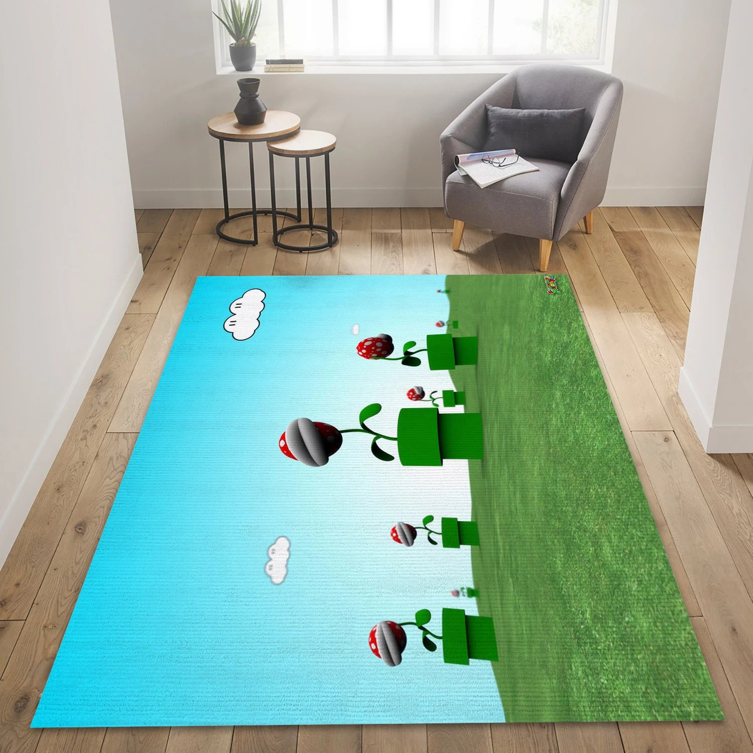 Mario Video Game Reangle Rug, Living Room Rug - Family Gift US Decor - Indoor Outdoor Rugs 2