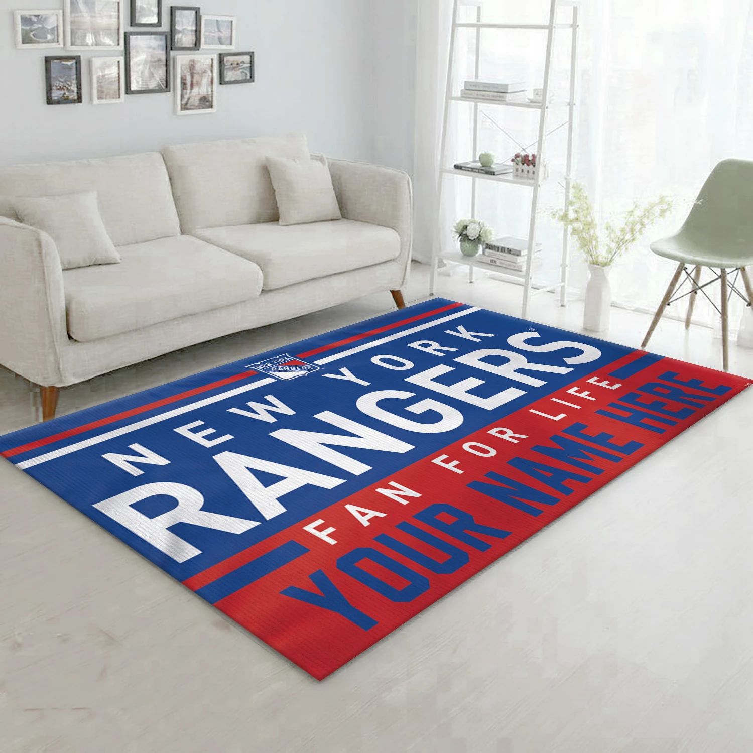 New York Rangers Personal NHL Area Rug Carpet, Sport Living Room Rug - Home Decor - Indoor Outdoor Rugs 1