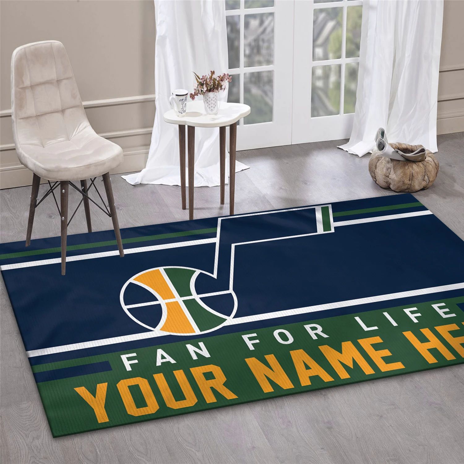 Utah Jazz NBA Team Logos Area Rug, Living Room Rug - Room Decor - Indoor Outdoor Rugs 1