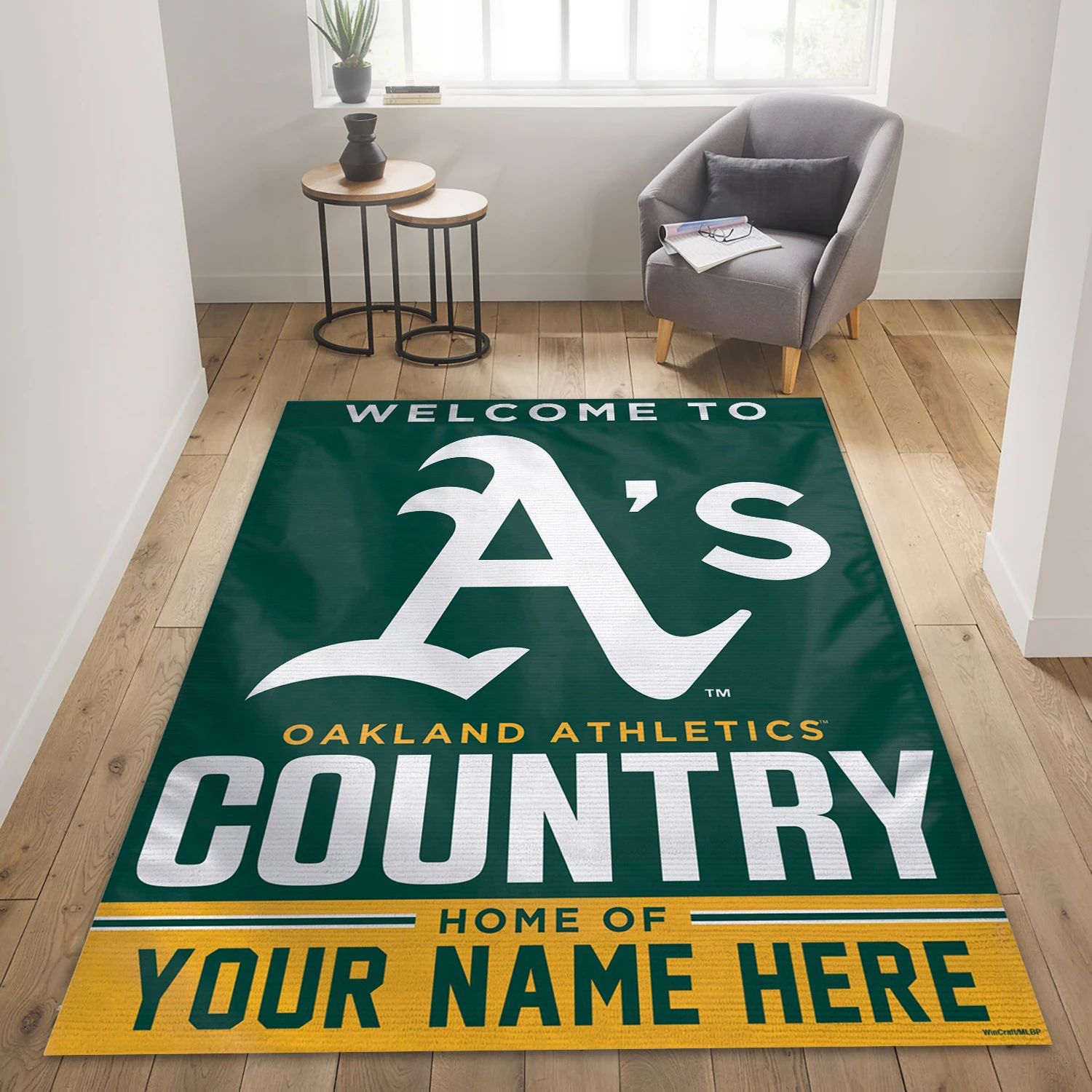 Oakland Athletics Personalized MLB Area Rug Carpet, Living Room Rug - Room Decor - Indoor Outdoor Rugs 1