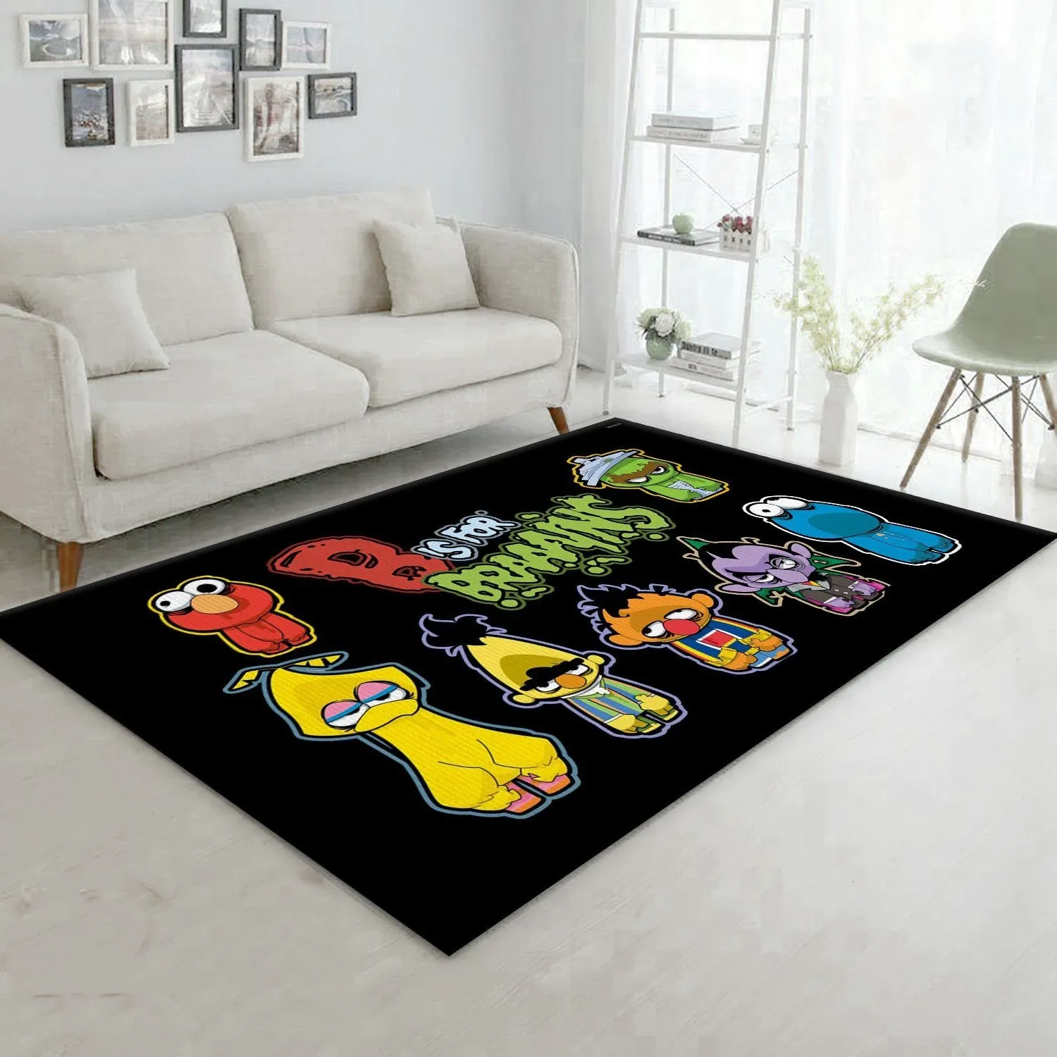 The Sesame Street Monsters Area Rug For Christmas Bedroom Rug Family Gift US Decor - Indoor Outdoor Rugs 2