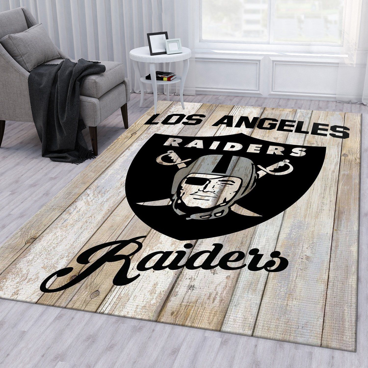 Los Angeles Raiders Nfl Rug Bedroom Rug Home US Decor - Indoor Outdoor Rugs 1