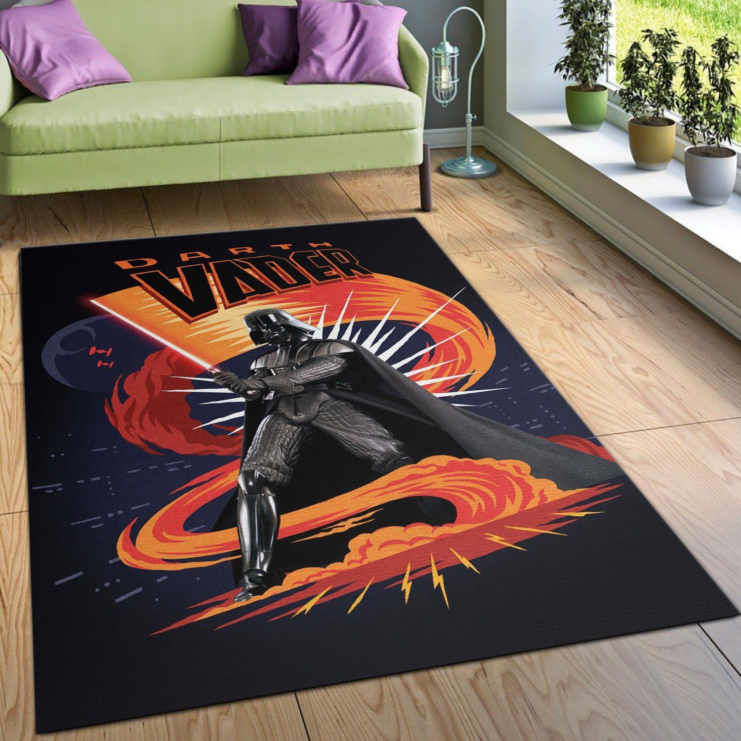 Vader Area Rug Star Wars Funky Explosions Family Gift US Decor - Indoor Outdoor Rugs 2