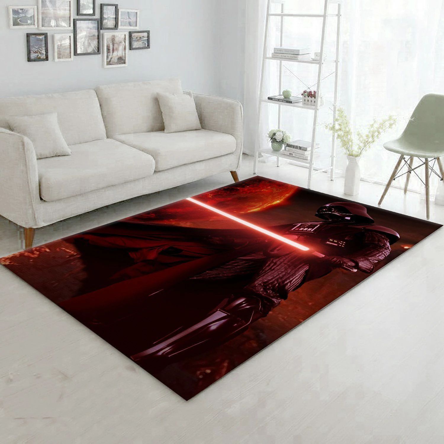Darth Vader With Light Saber Star Wars Area Rugs Living Room Carpet Christmas Gift Floor Decor The US Decor - Indoor Outdoor Rugs 3