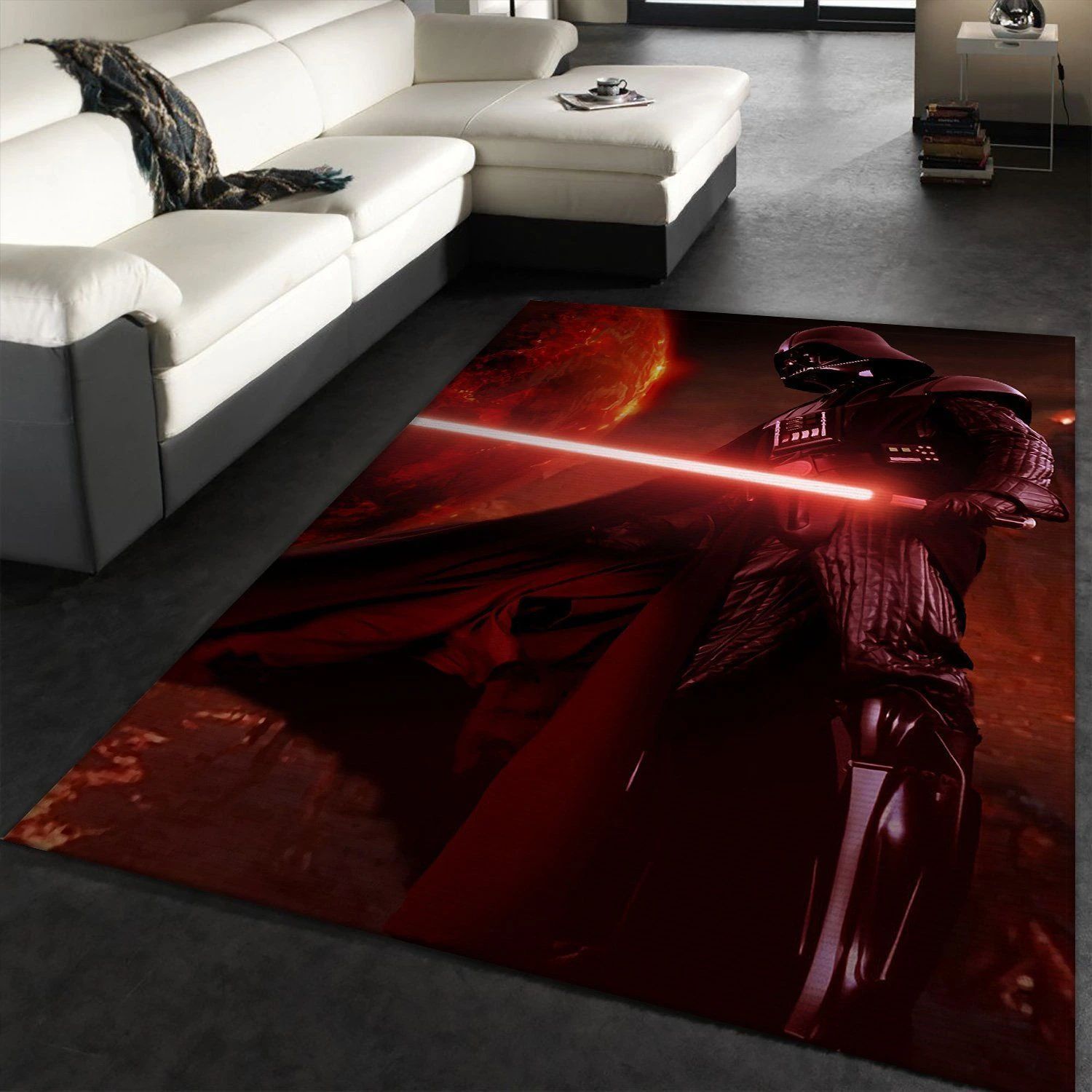 Darth Vader With Light Saber Star Wars Area Rugs Living Room Carpet Christmas Gift Floor Decor The US Decor - Indoor Outdoor Rugs 1