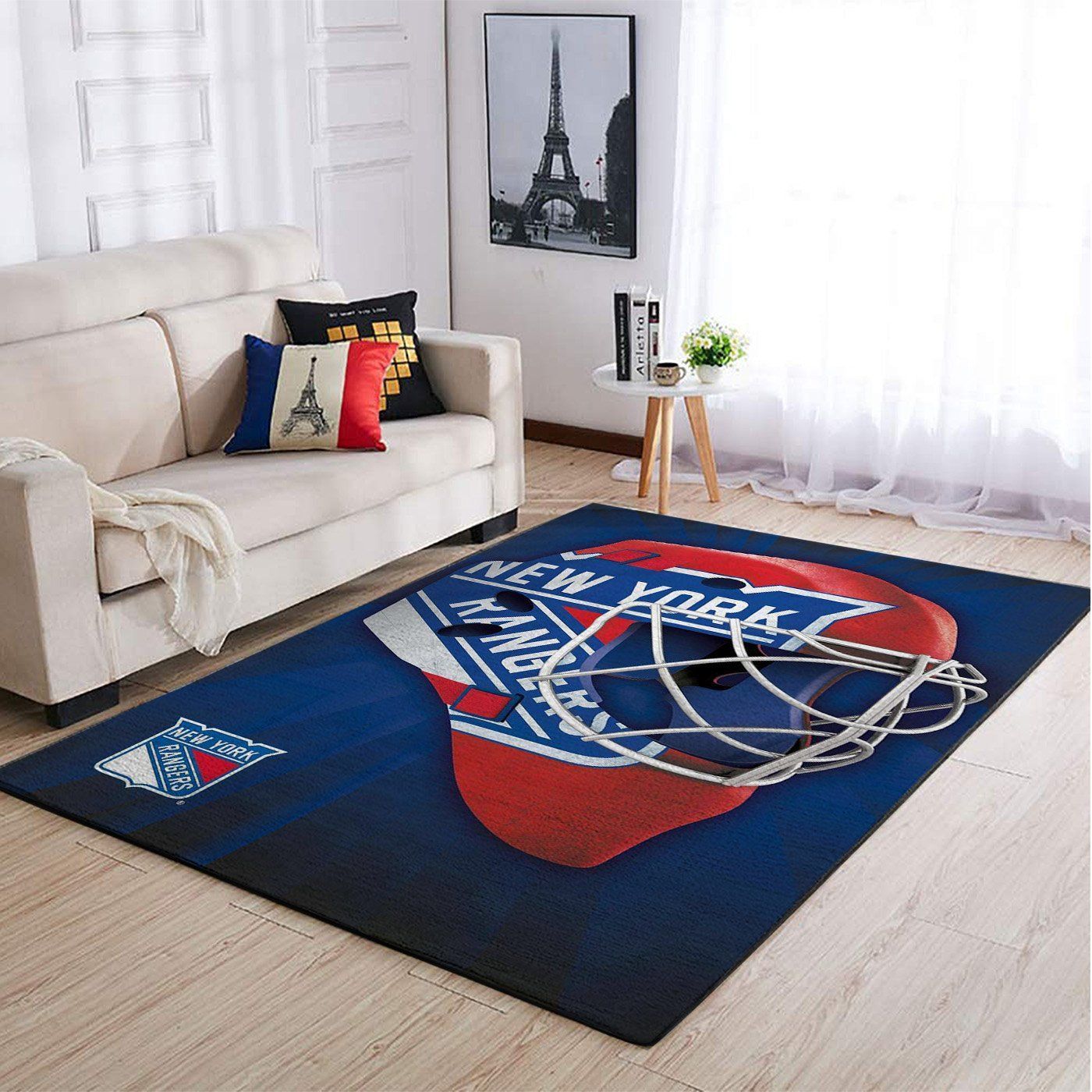 New York Rangers Nhl Team Logo Style Nice Gift Home Decor Rectangle Area Rug - Indoor Outdoor Rugs 1