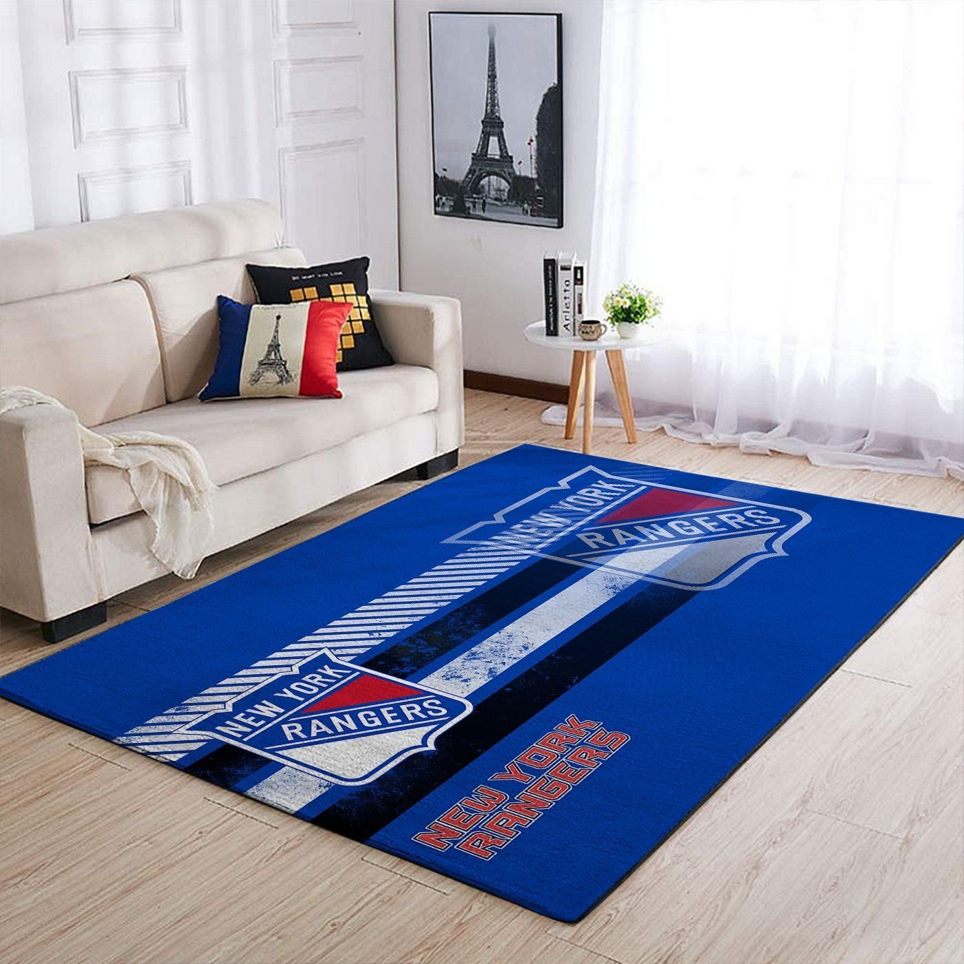 New York Rangers Nhl Team Logo Nice Gift Home Decor Rectangle Area Rug - Indoor Outdoor Rugs 2