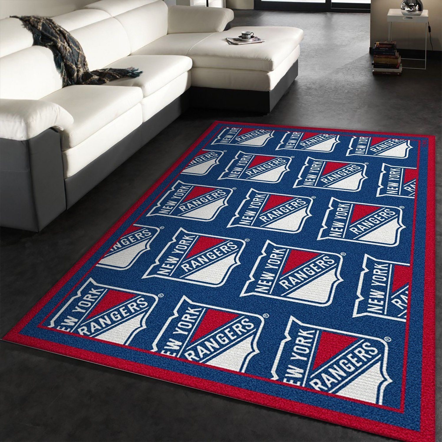 Nhl Repeat New York Rangers Area Rug, Living Room Rug, Home US Decor - Indoor Outdoor Rugs 1