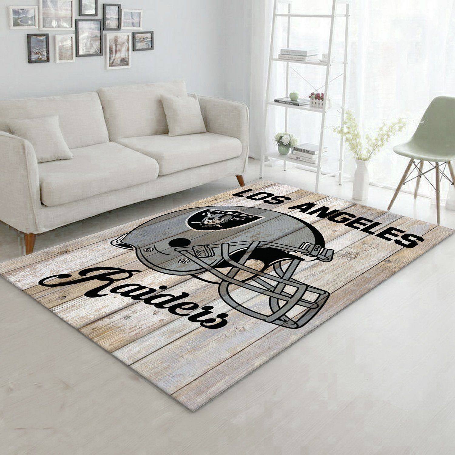 Los Angeles Raiders Helmet Nfl Area Rug Living Room Rug US Gift Decor - Indoor Outdoor Rugs 2