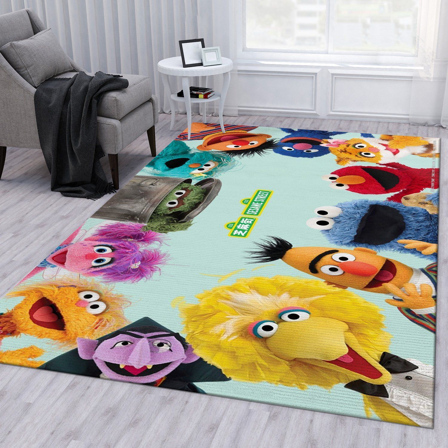 Sesame Street 5 Area Rug For Christmas Living Room Rug Family Gift US Decor - Indoor Outdoor Rugs 1
