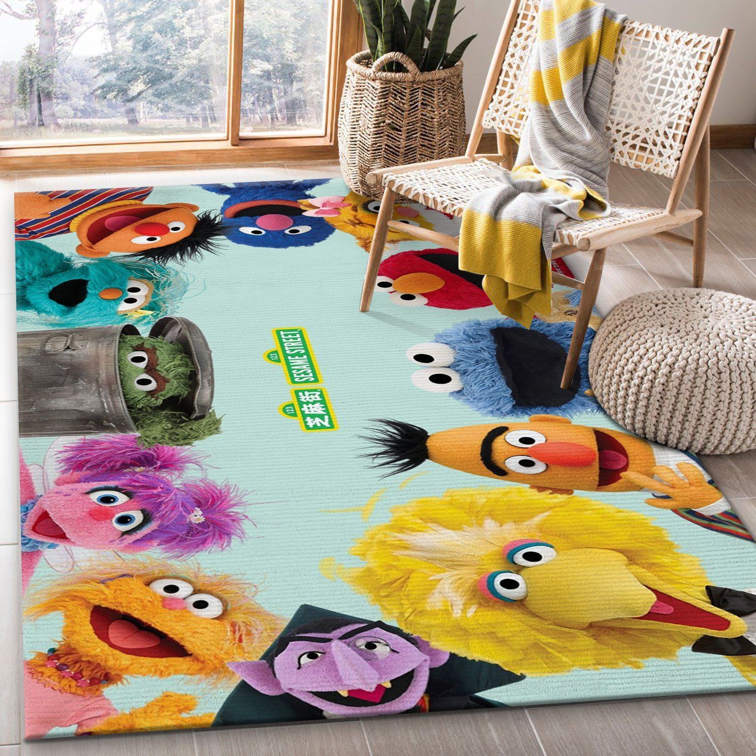 Sesame Street 5 Area Rug For Christmas Living Room Rug Family Gift US Decor - Indoor Outdoor Rugs 2