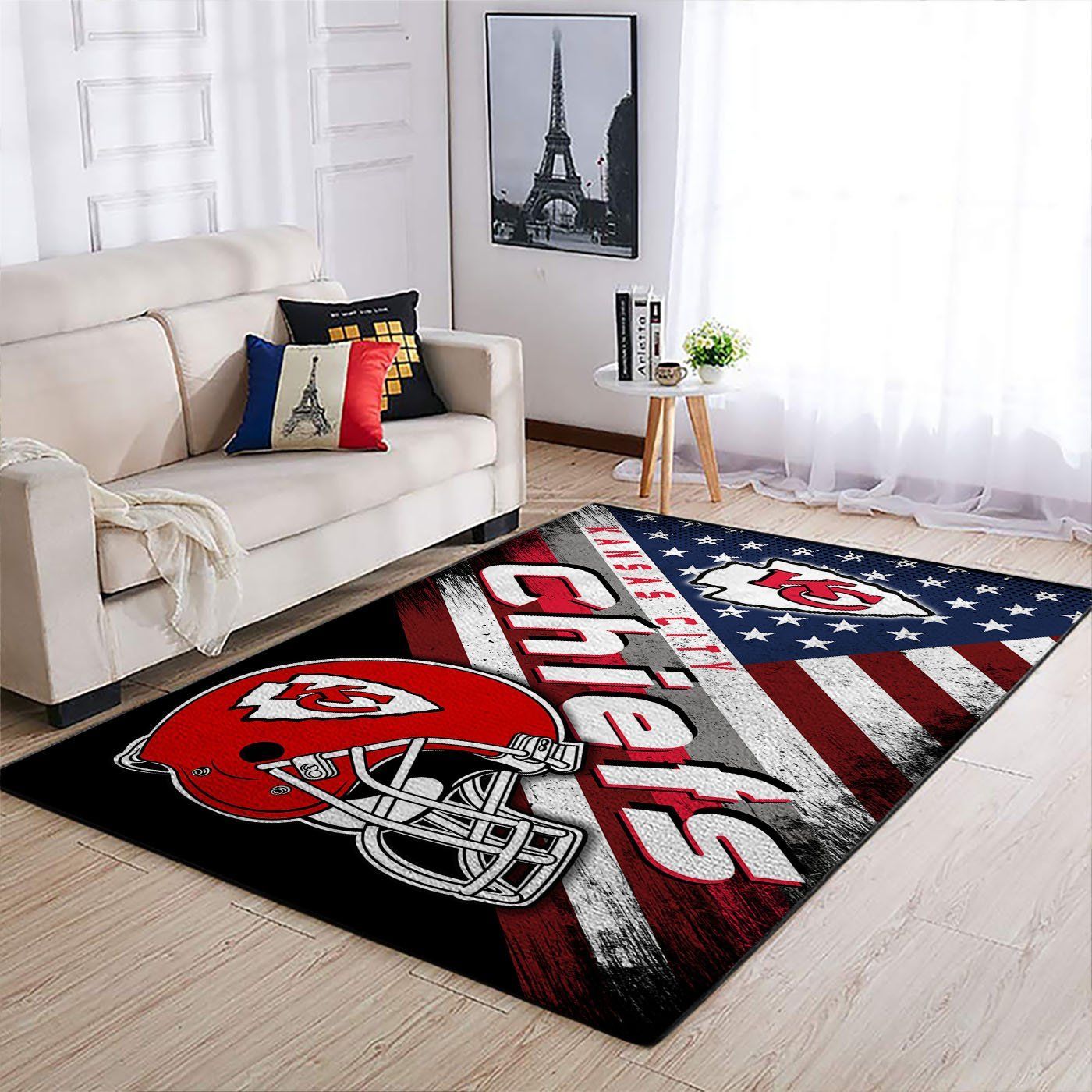 Kansas City Chiefs Nfl Team Logo American Style Nice Gift Home Decor Rectangle Area Rug - Indoor Outdoor Rugs 2
