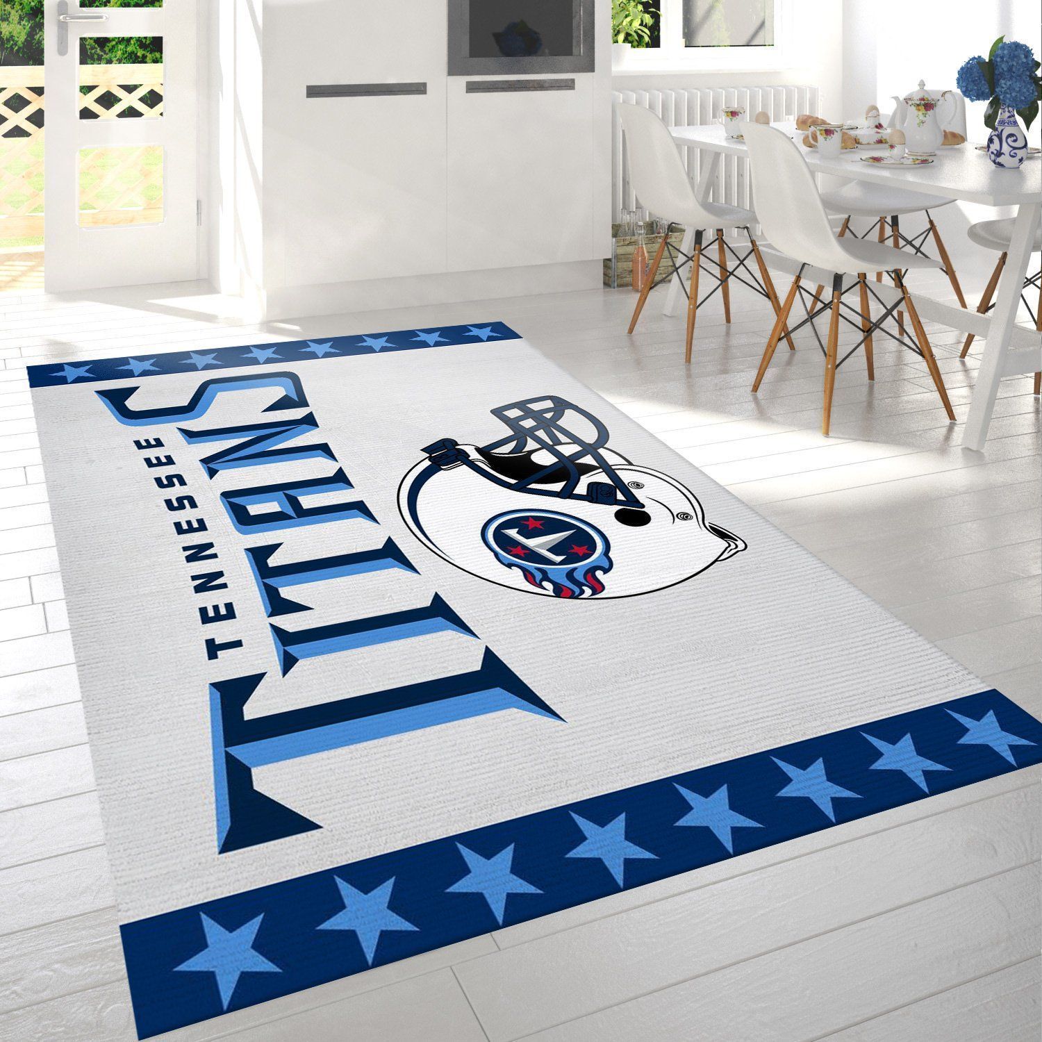 Tennessee Titans Banner Nfl Logo Area Rug For Gift Living Room Rug US Gift Decor - Indoor Outdoor Rugs 1