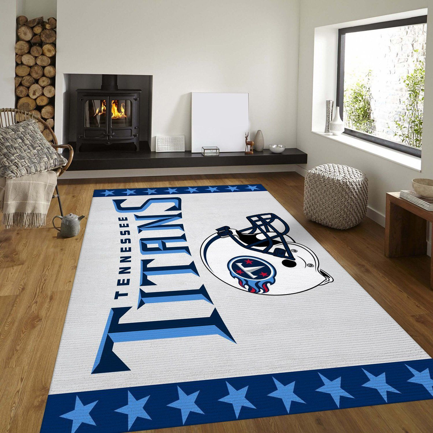 Tennessee Titans Banner Nfl Logo Area Rug For Gift Living Room Rug US Gift Decor - Indoor Outdoor Rugs 3