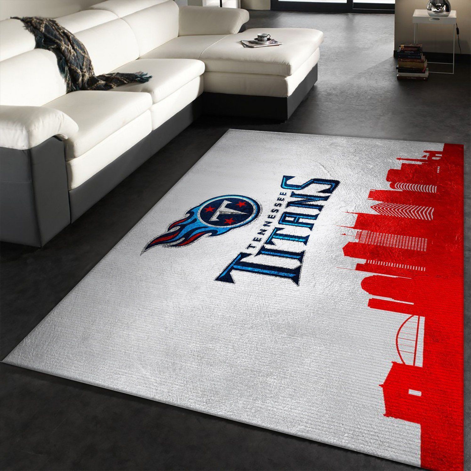 Tennessee Titans Skyline NFL Area Rug For Christmas, Bedroom, Family Gift US Decor - Indoor Outdoor Rugs 1