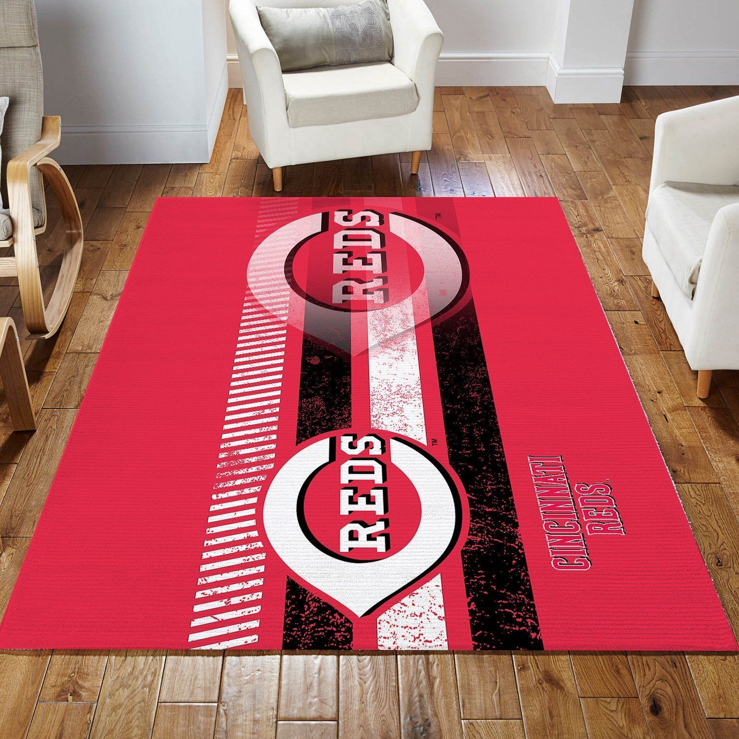 Cincinnati Reds MLB Rug Room Carpet Sport Custom Area Floor Home Decor - Indoor Outdoor Rugs 3