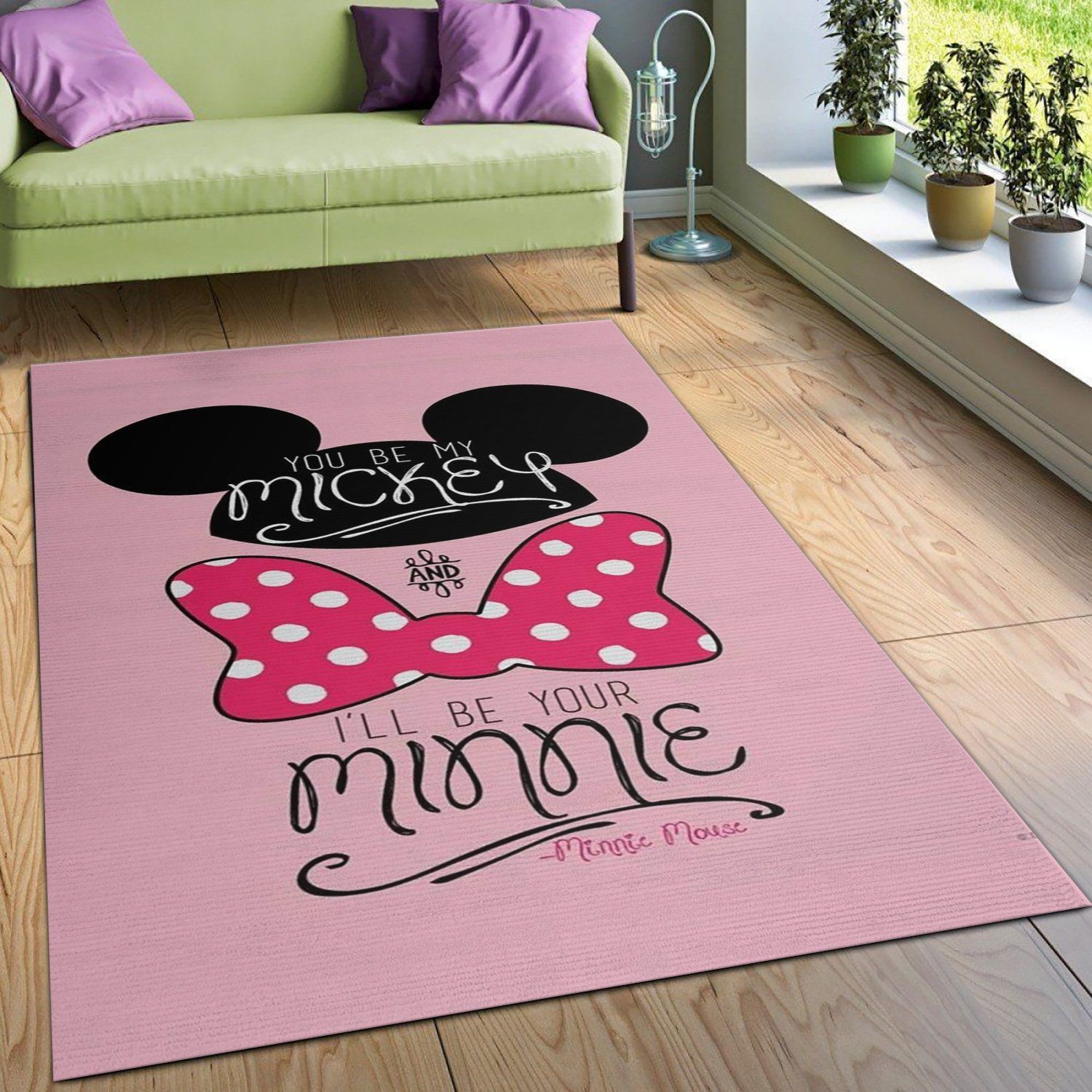 Mickey Minnie Mouse Disney Rug Bedroom Christmas Gift US Decor - Indoor Outdoor Rugs 3