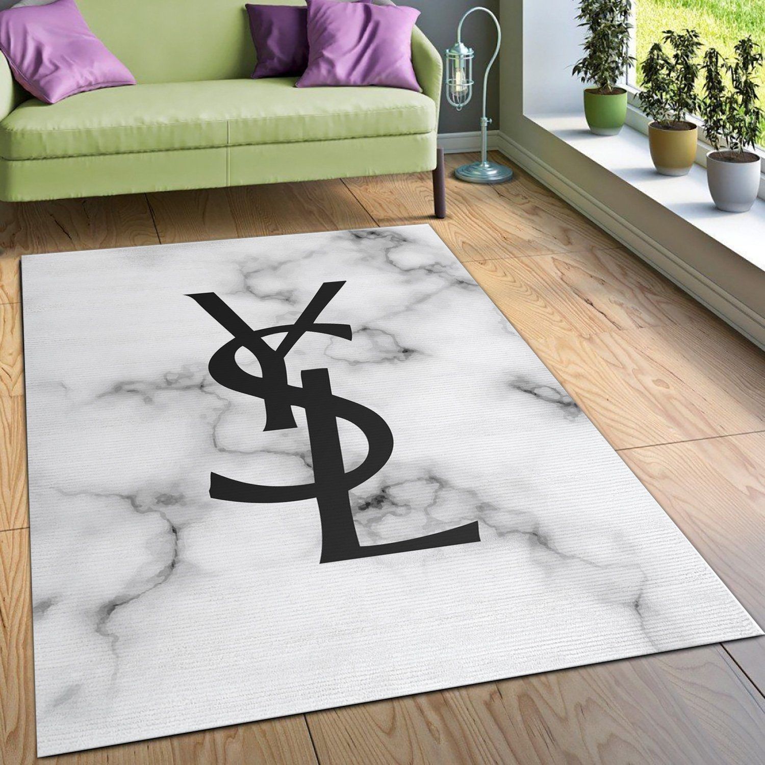 Ysl Yves Saint Laurent Rectangle Rug Fashion Brand Rug Christmas Gift US Decor - Indoor Outdoor Rugs 3