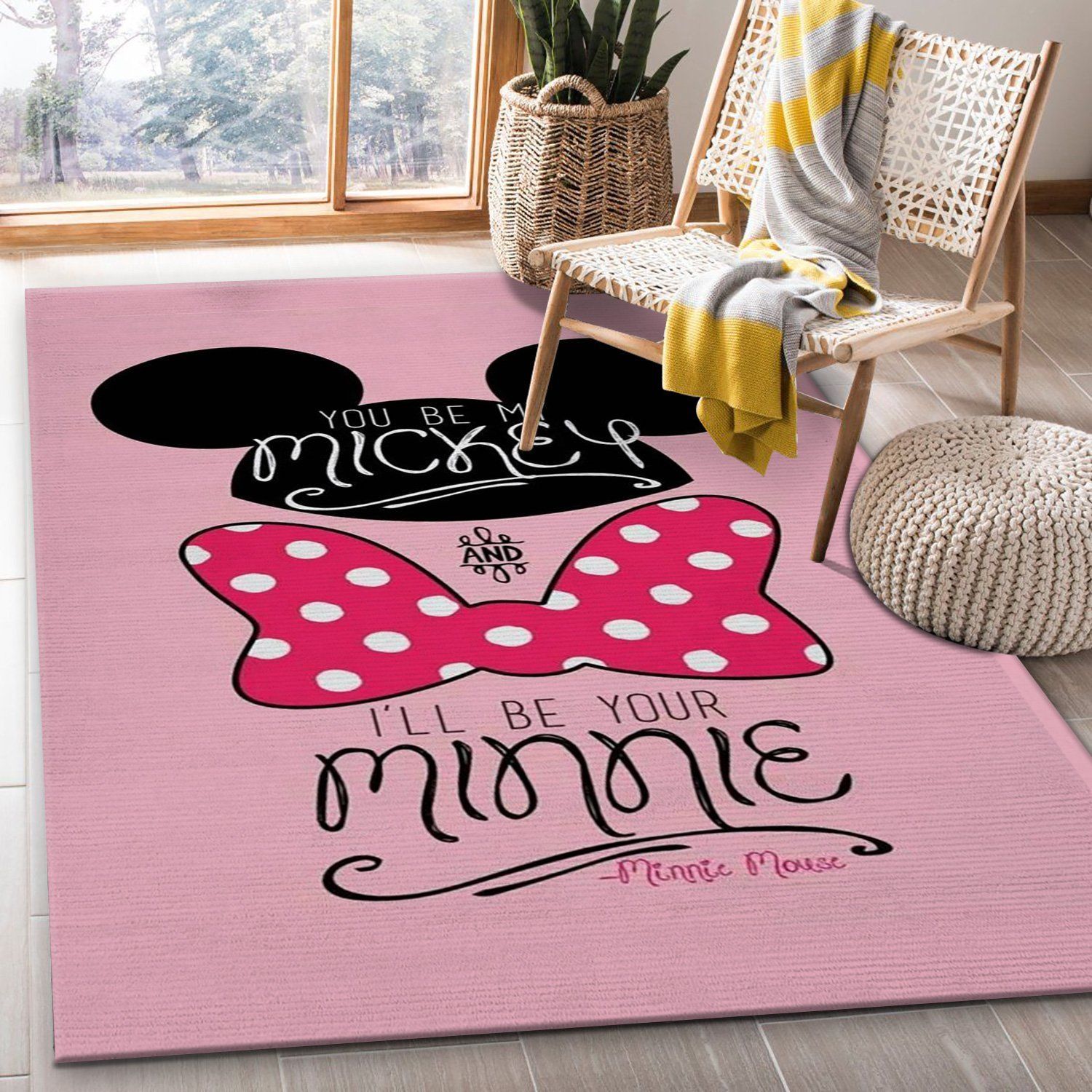 Mickey Minnie Mouse Disney Rug Bedroom Christmas Gift US Decor - Indoor Outdoor Rugs 1