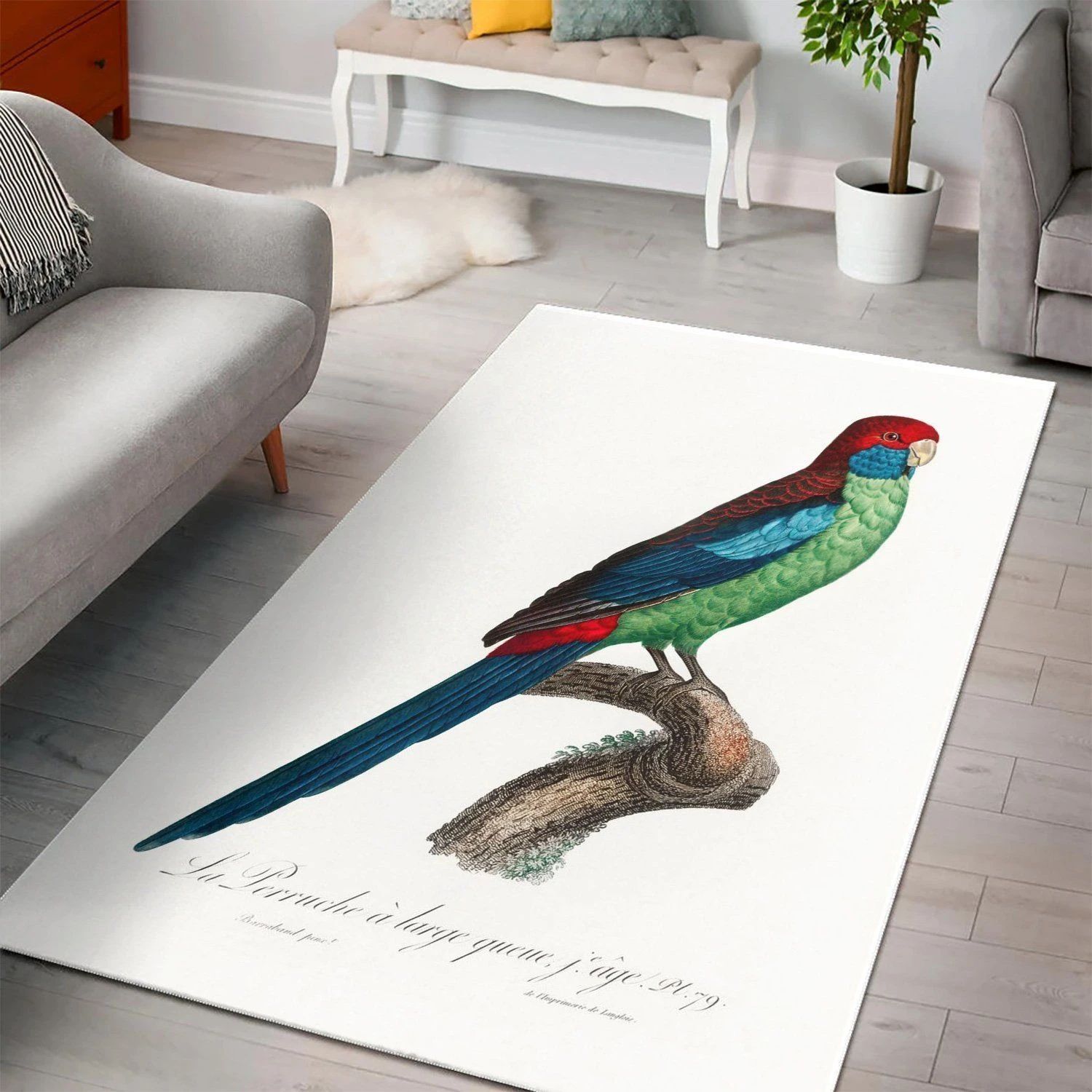 Broad Tailed Parrot Carpet Living Room, Room Decor, Floor Decor Home Decor - Indoor Outdoor Rugs 1