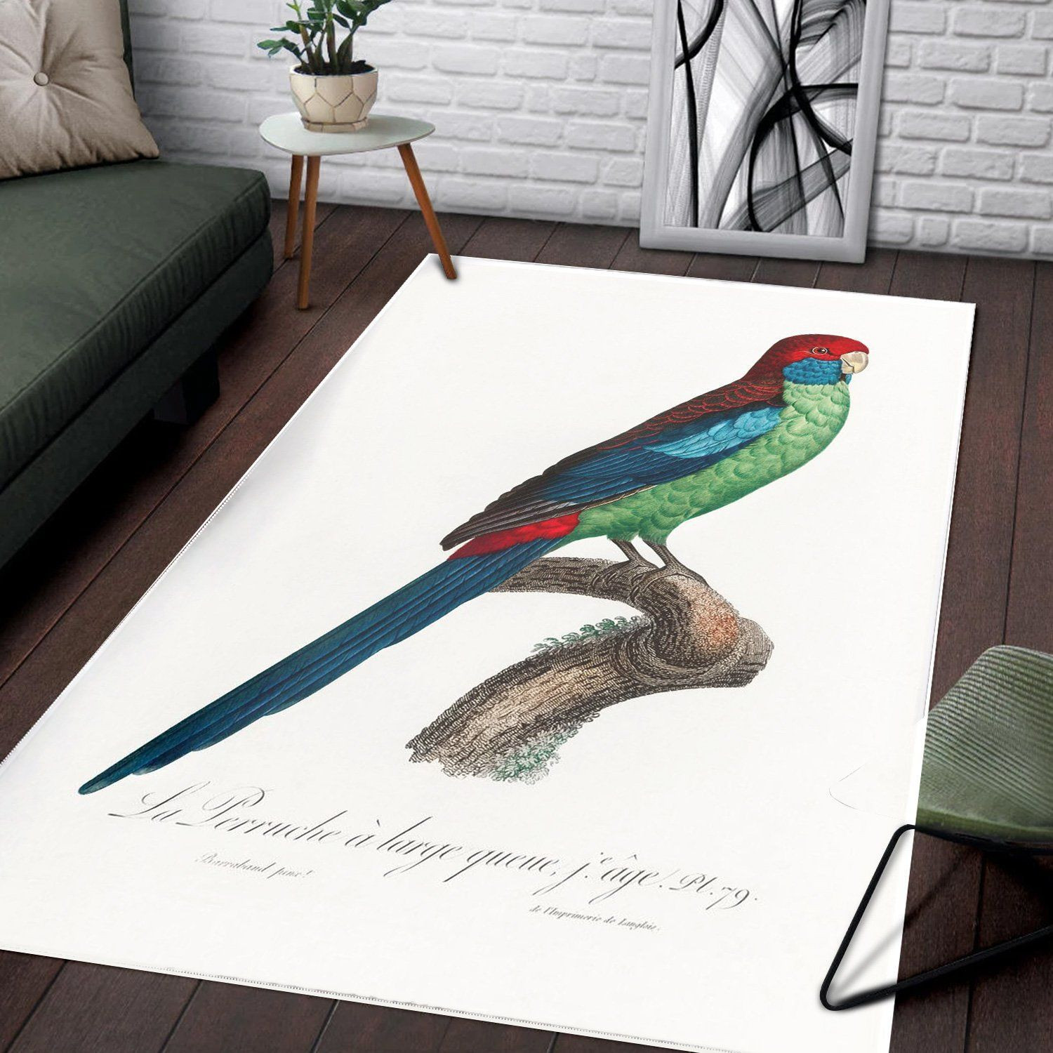 Broad Tailed Parrot Carpet Living Room, Room Decor, Floor Decor Home Decor - Indoor Outdoor Rugs 3