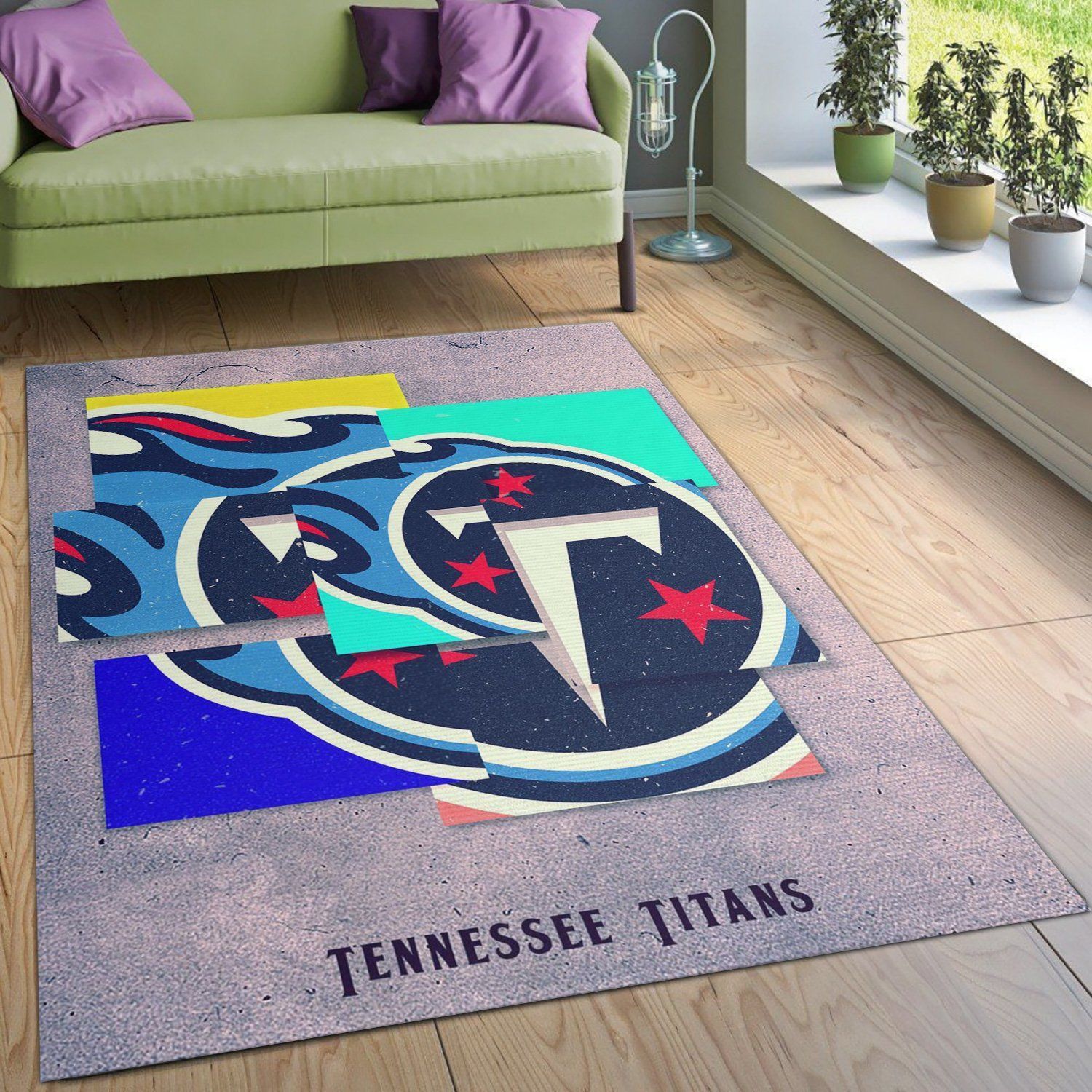 Tennessee Titans NFL Area Rug For Christmas Living Room Rug Christmas Gift US Decor - Indoor Outdoor Rugs 2