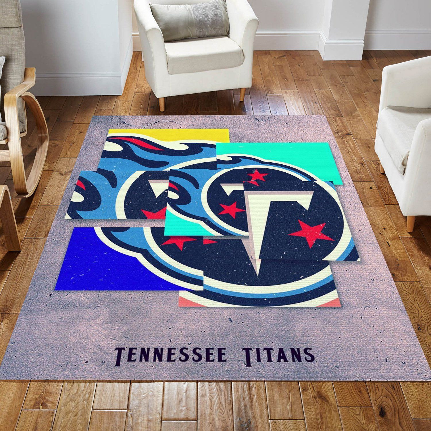 Tennessee Titans NFL Area Rug For Christmas Living Room Rug Christmas Gift US Decor - Indoor Outdoor Rugs 3