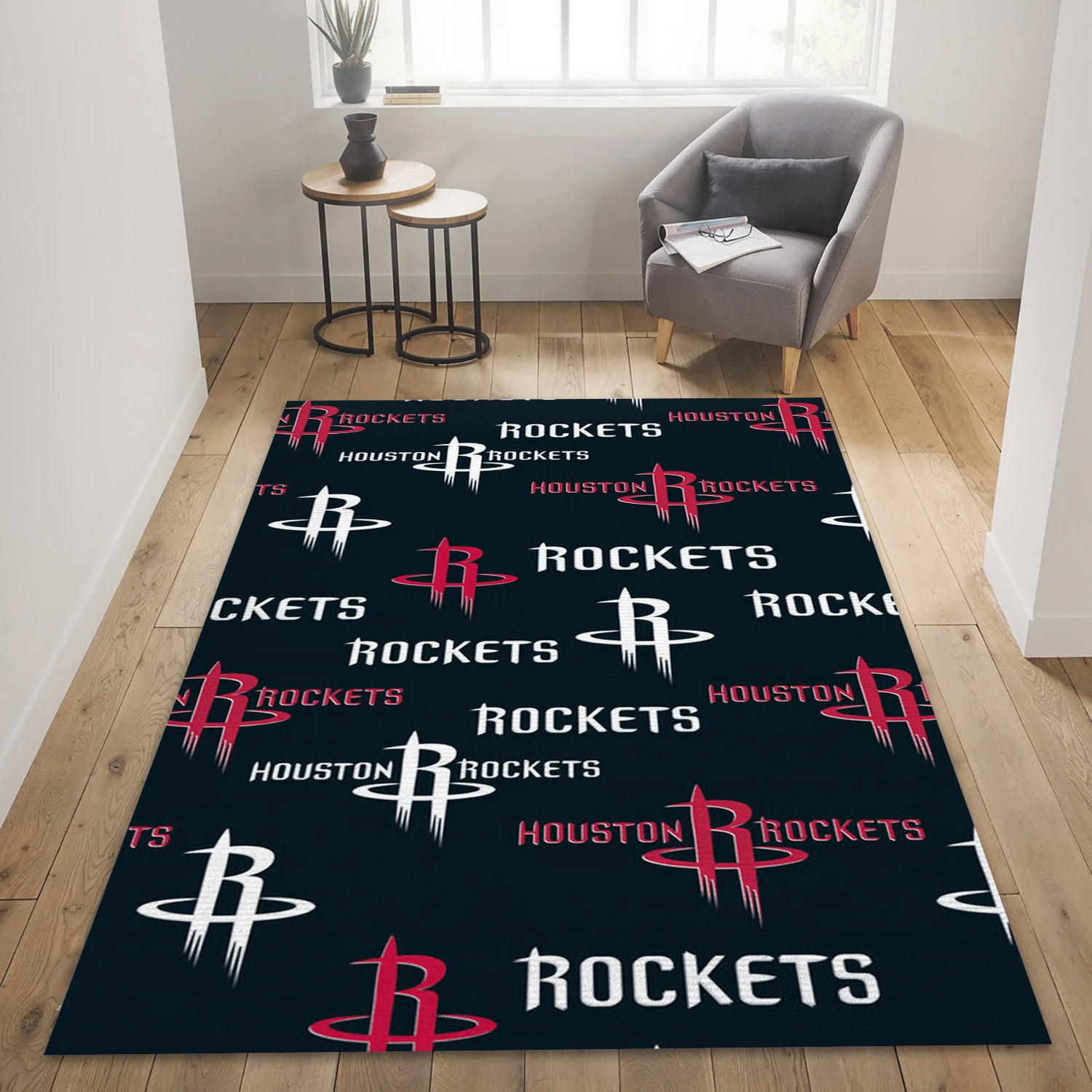 Houston Rockets Patterns 1 Reangle Area Rug, Living Room Rug - Home Decor - Indoor Outdoor Rugs 1