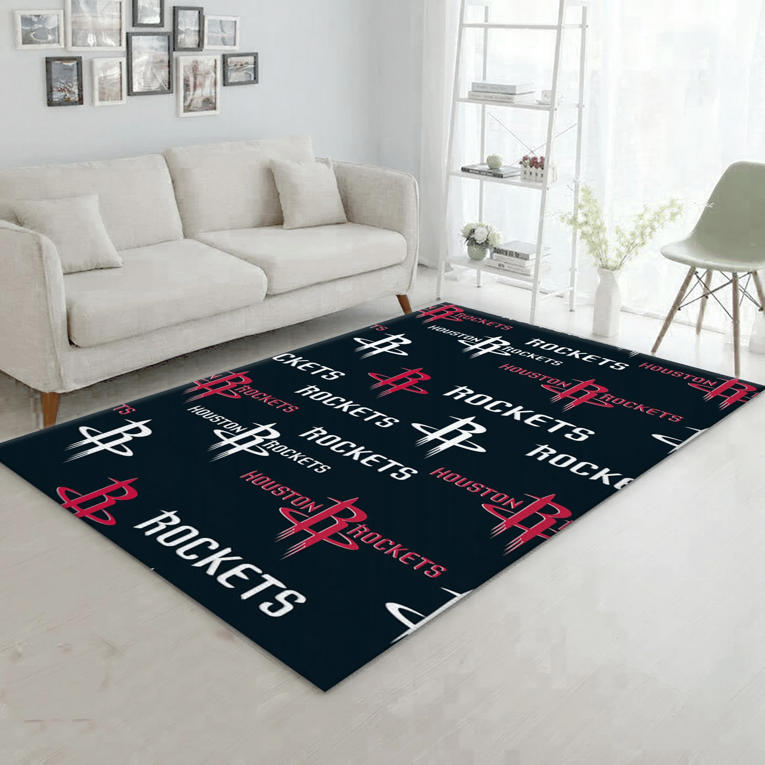 Houston Rockets Patterns 1 Reangle Area Rug, Living Room Rug - Home Decor - Indoor Outdoor Rugs 3