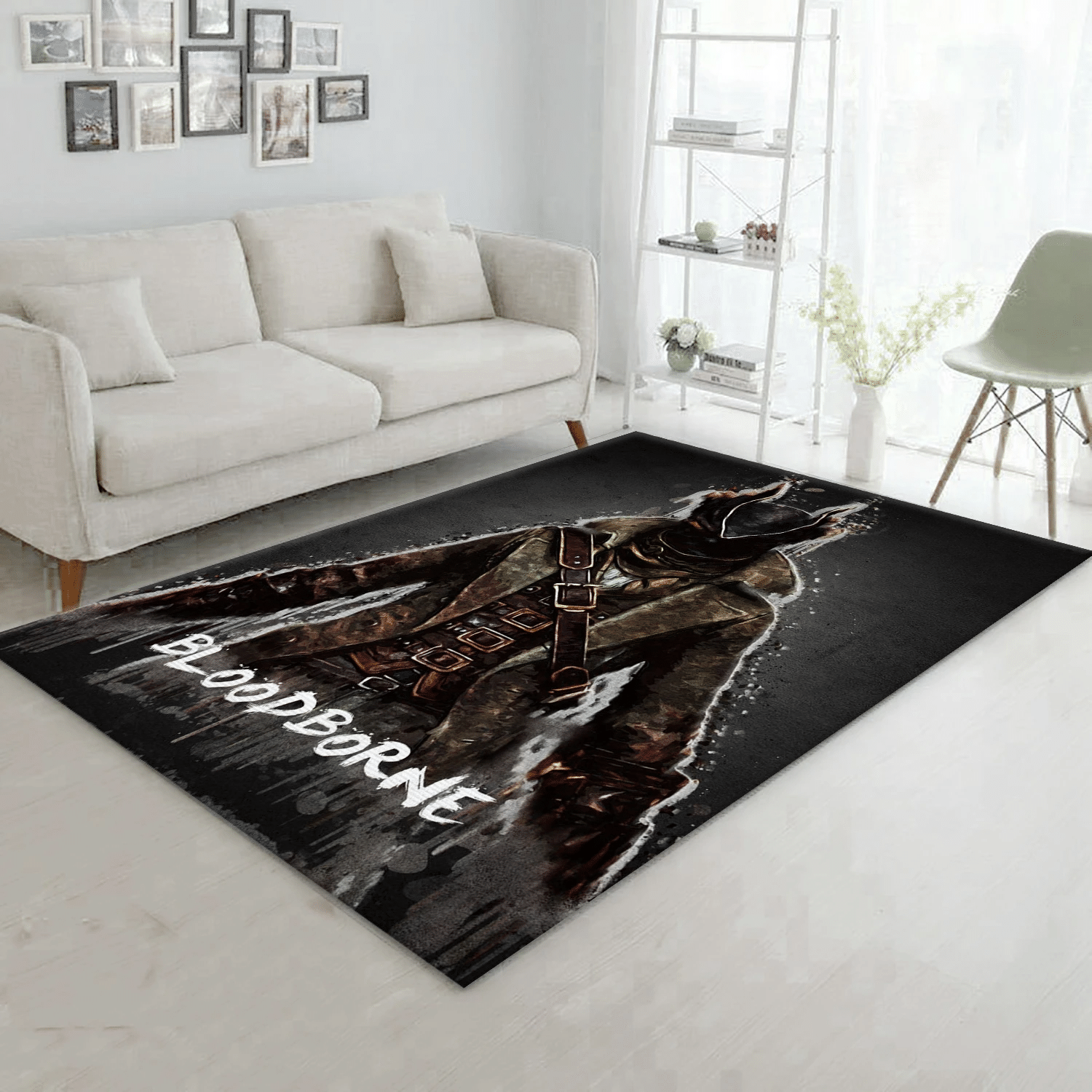 Bloodborne Hunter Gaming Area Rug, Living Room Rug - Family Gift US Decor - Indoor Outdoor Rugs 2
