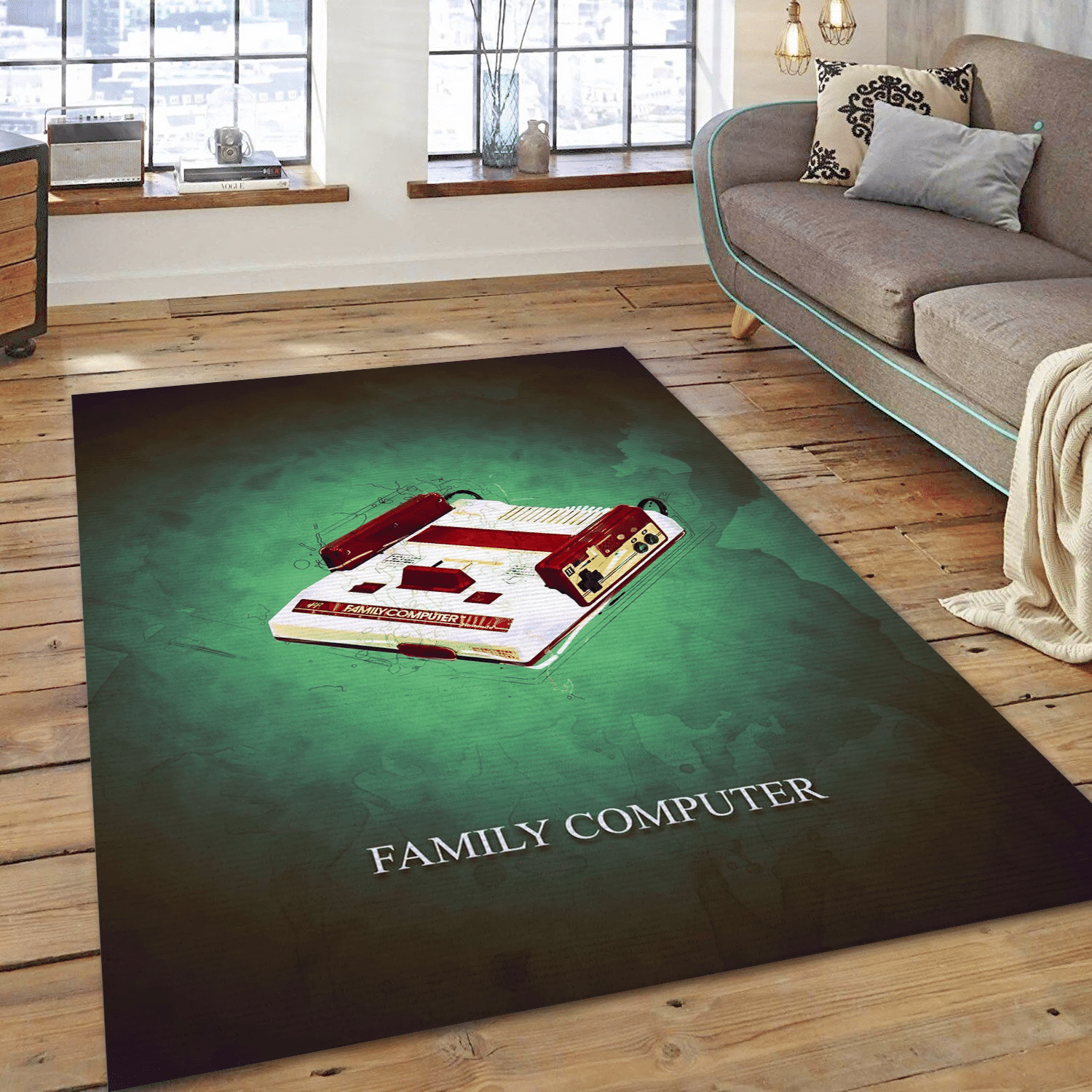 Family Computer Gaming Gaming Area Rug, Bedroom Rug - Family Gift US Decor - Indoor Outdoor Rugs 1