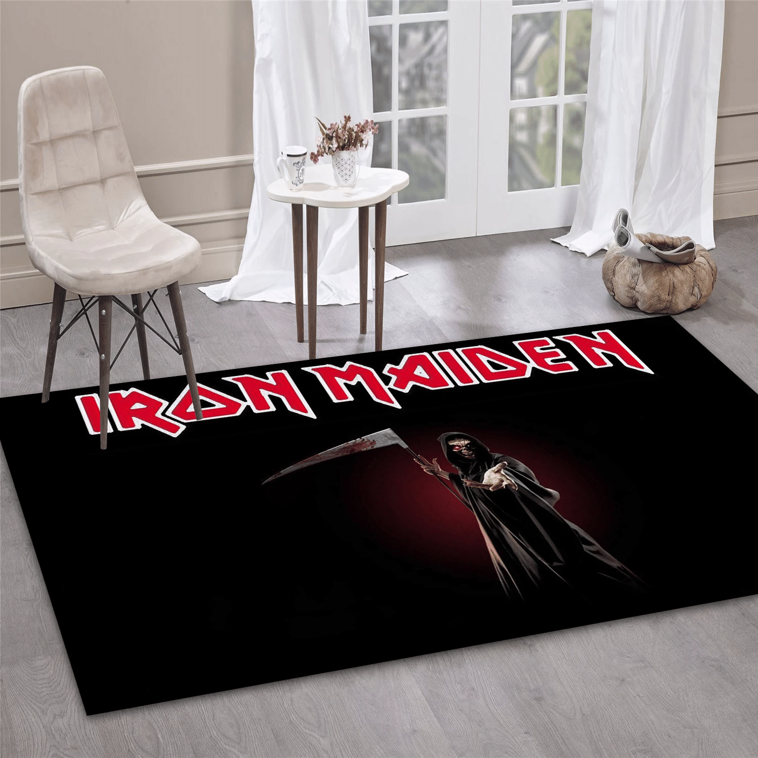 Iron Maiden Horror Band Music Area Rug, Living Room  Rug - US Gift Decor - Indoor Outdoor Rugs 1