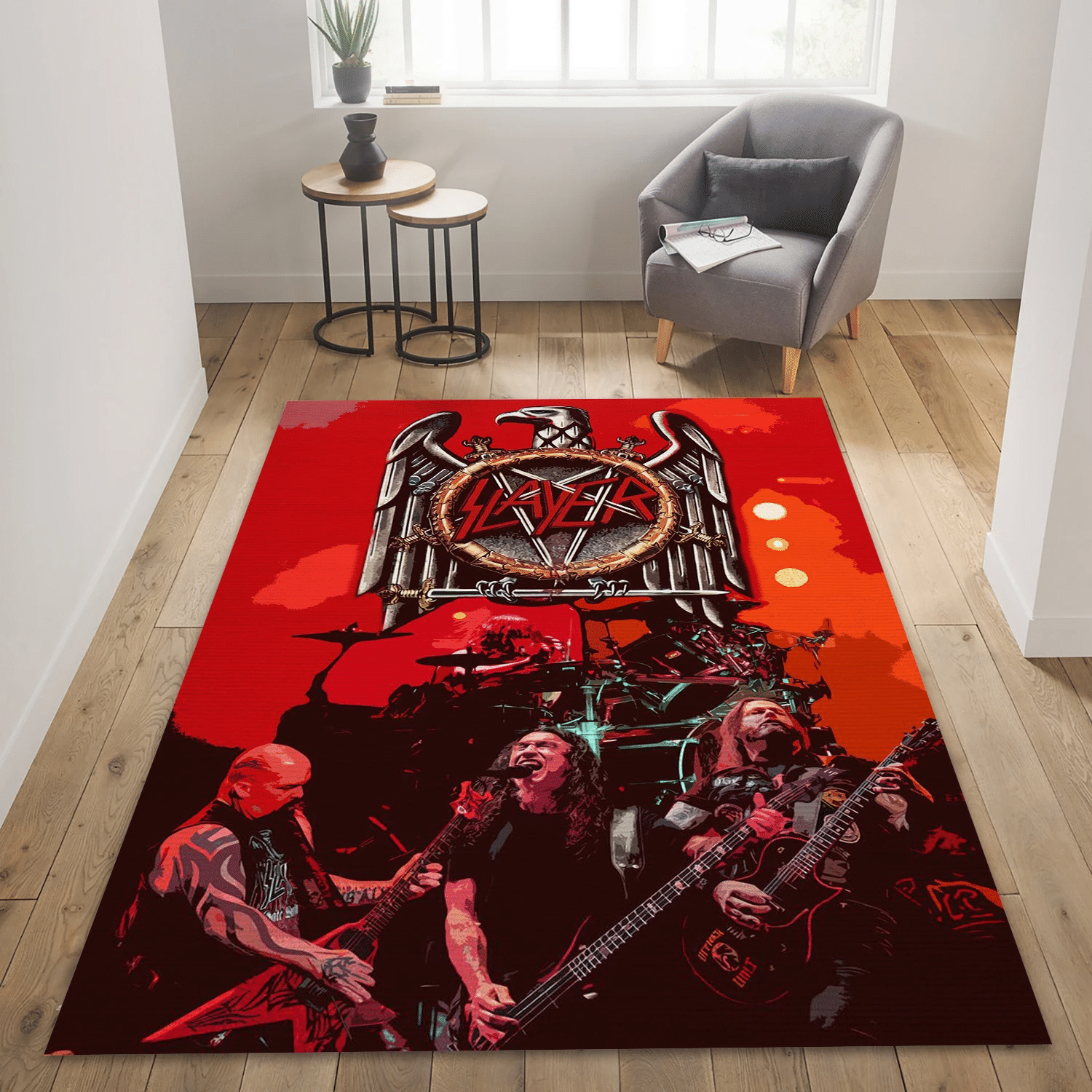 Slayer Band Music Area Rug, Living Room Rug - Family Gift US Decor - Indoor Outdoor Rugs 2