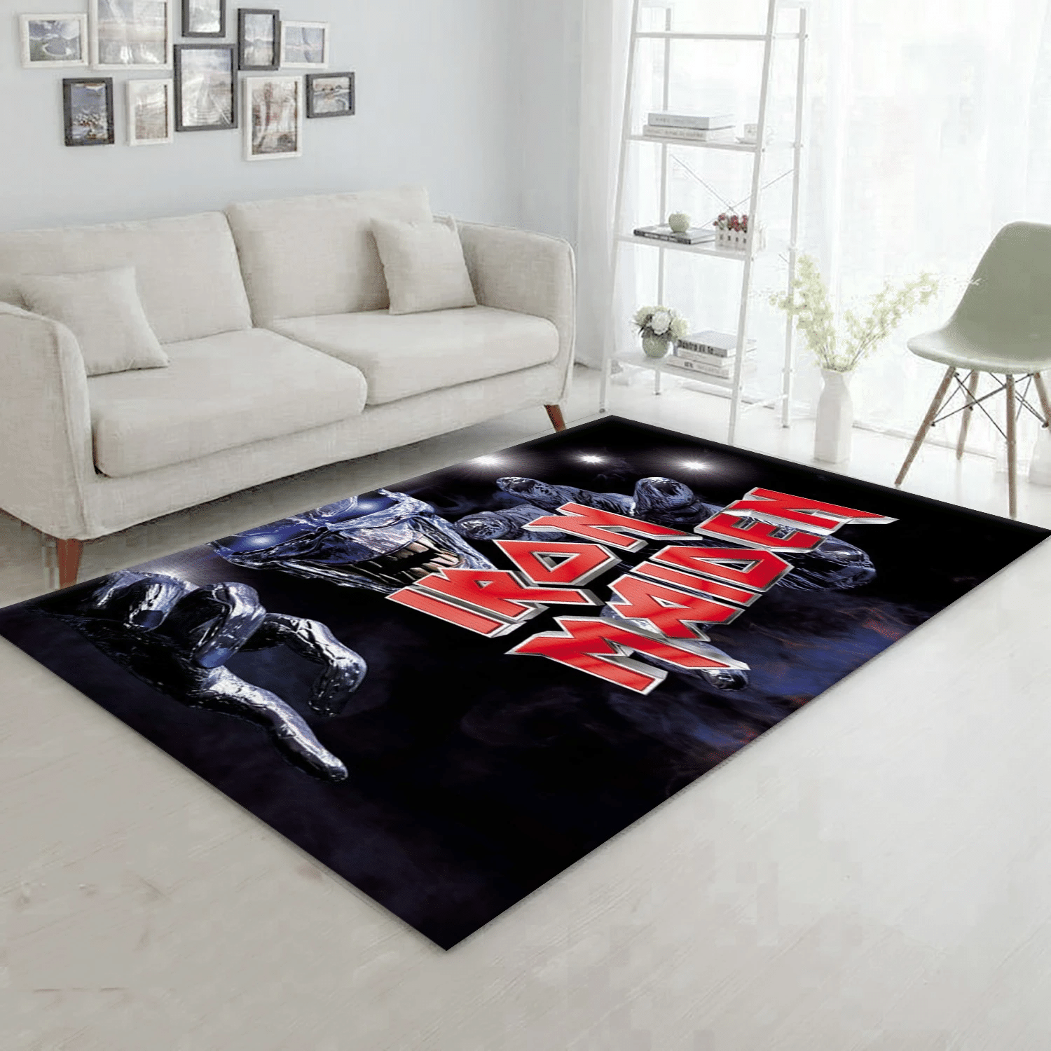 Iron Maiden Logo Album Music Area Rug Carpet, Living Room  Rug - Floor Decor - Indoor Outdoor Rugs 1
